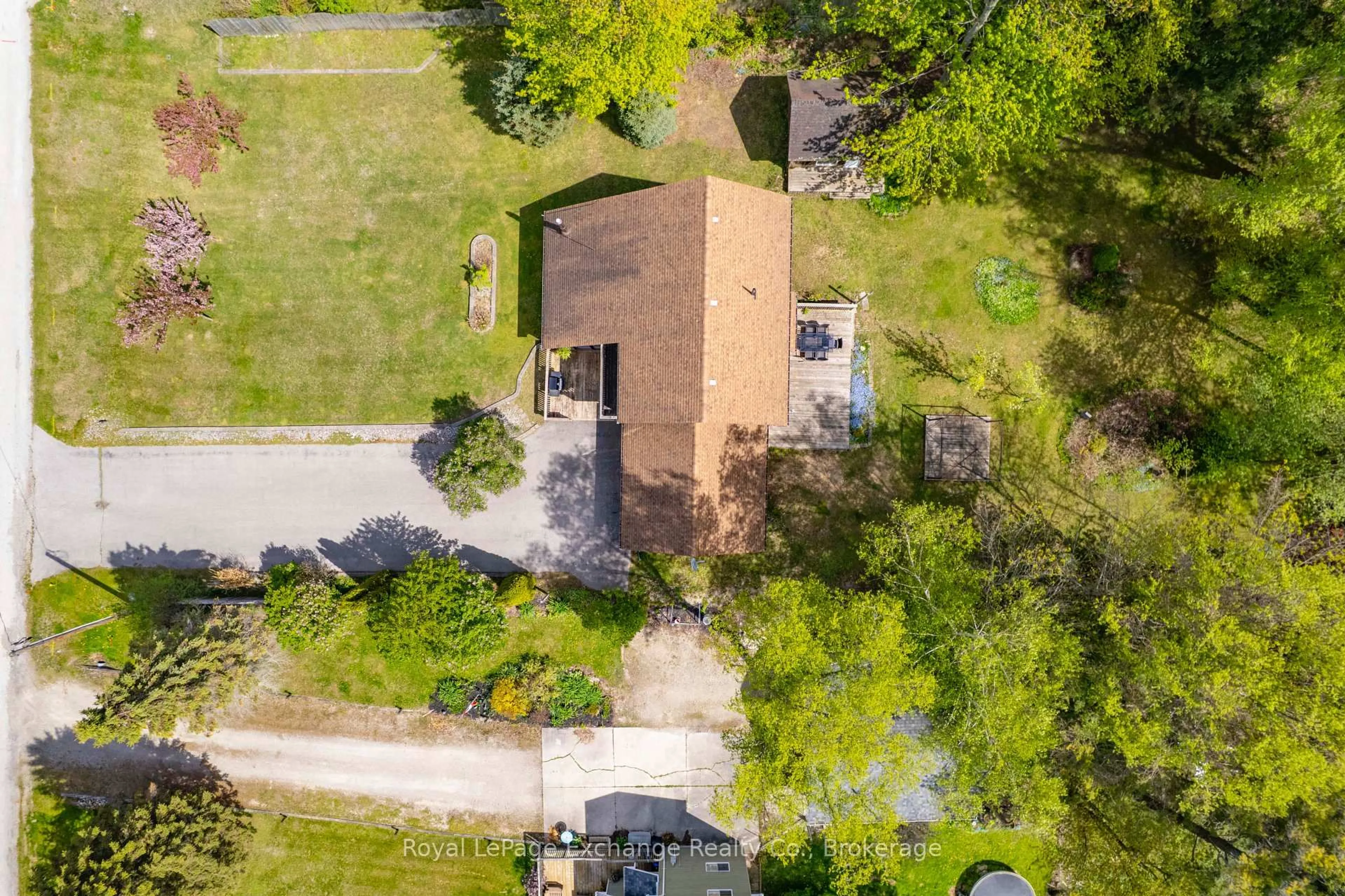 A pic from outside/outdoor area/front of a property/back of a property/a pic from drone, street for 105 Lurgan Lane, Huron-Kinloss Ontario N2Z 2X3