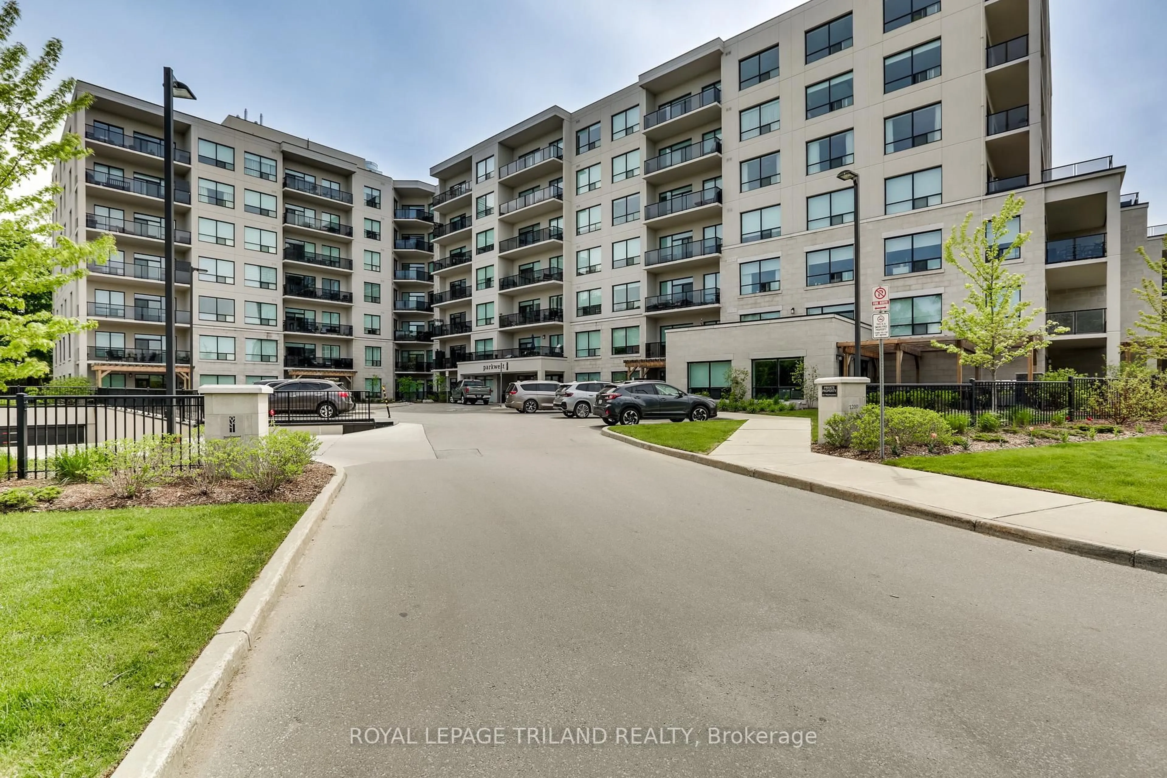 A pic from outside/outdoor area/front of a property/back of a property/a pic from drone, street for 1200 Commissioners Rd #219, London South Ontario N6K 0J7