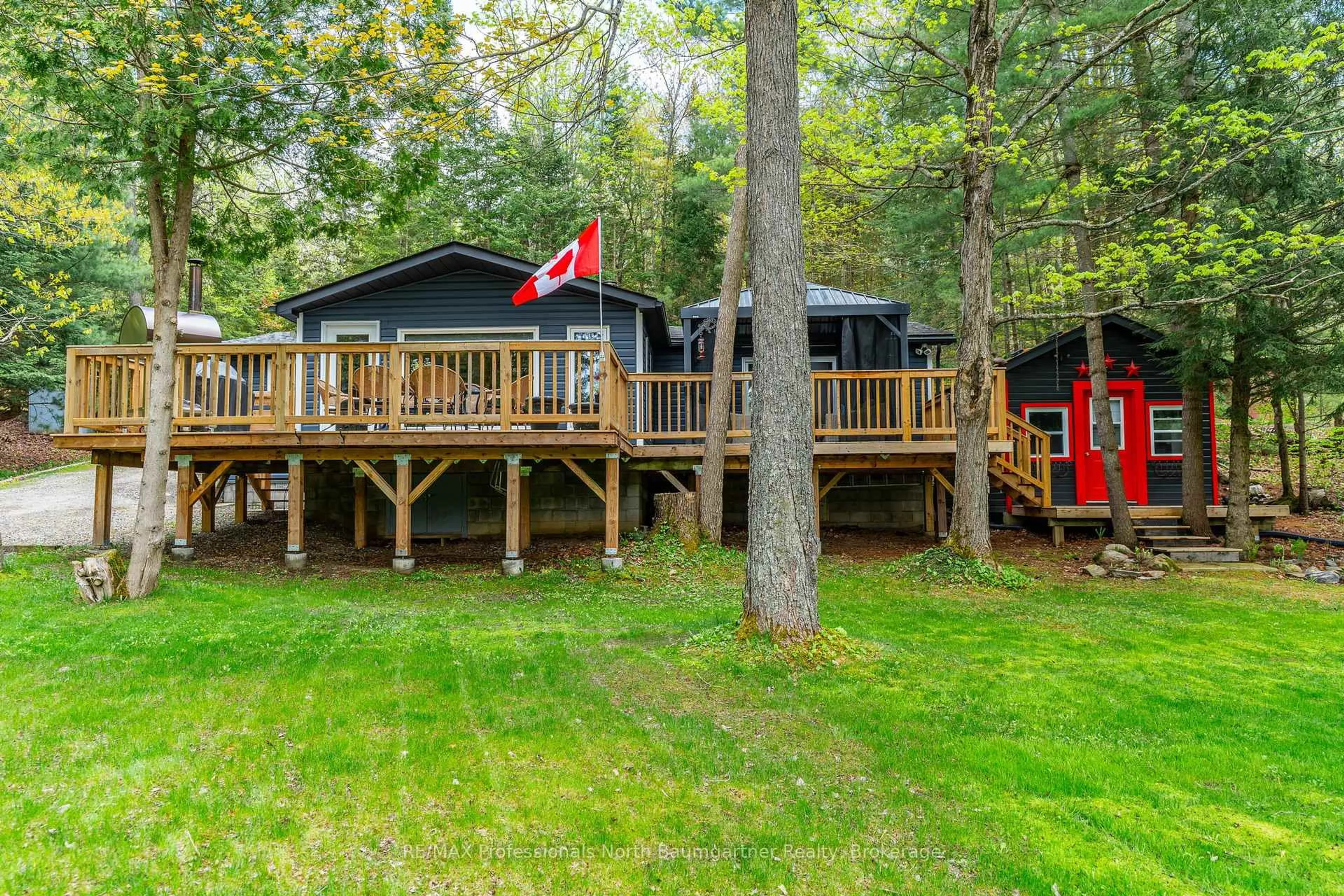 Patio, water/lake/river/ocean view for 2129 Telephone Bay Rd, Highlands East Ontario K0M 1S0
