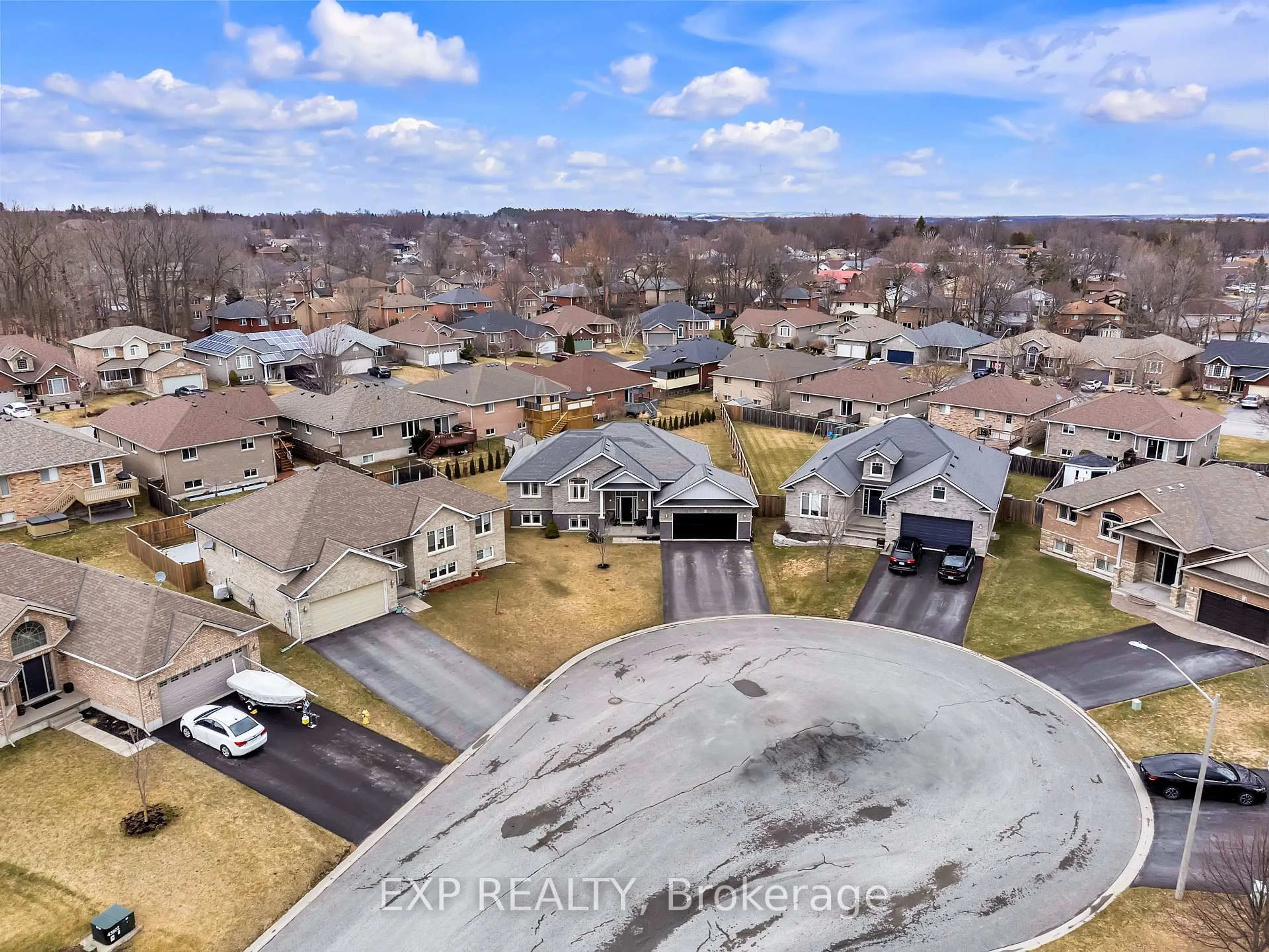 A pic from outside/outdoor area/front of a property/back of a property/a pic from drone, street for 10 Spencer Crt, Quinte West Ontario K8V 6X3