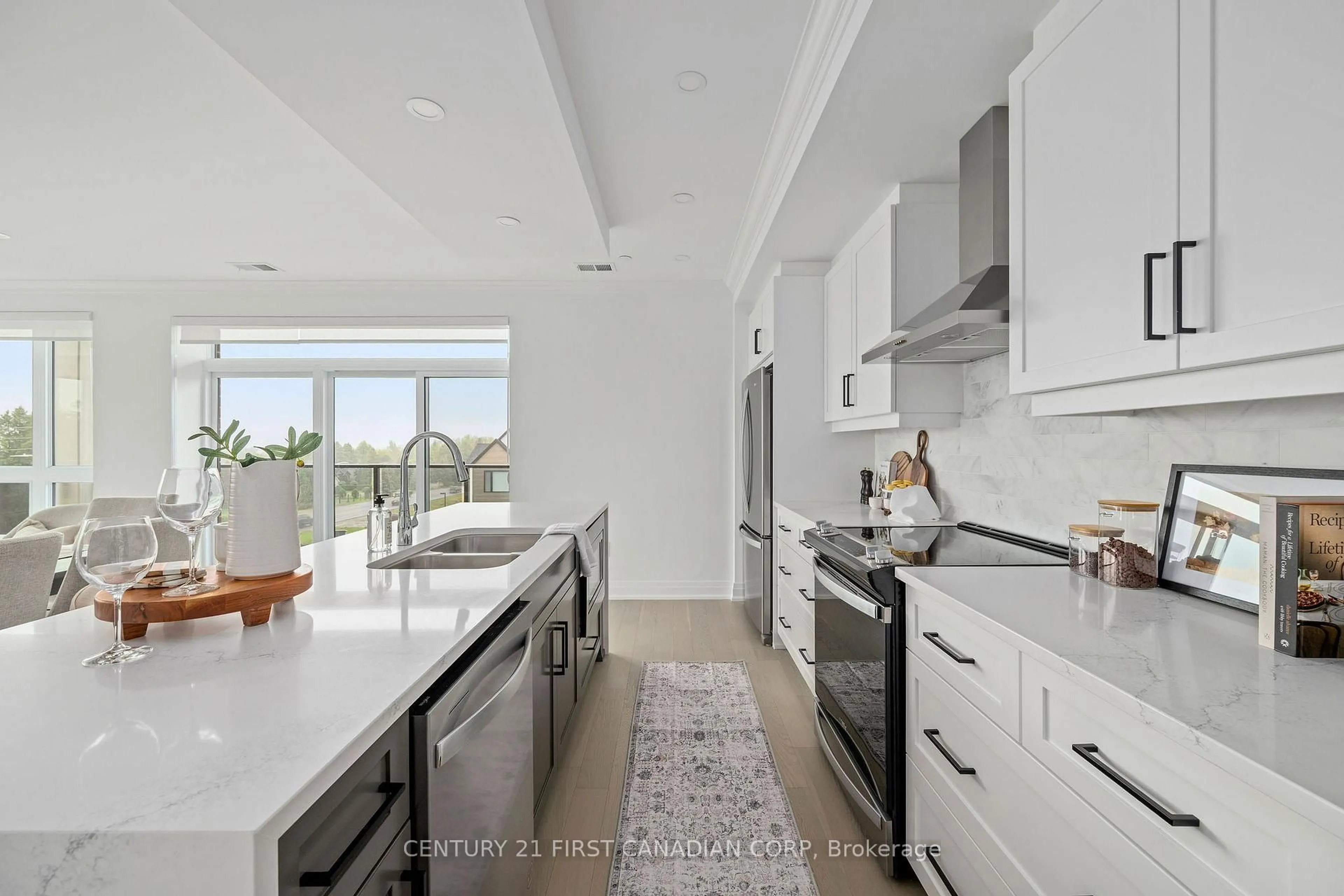 Open concept kitchen, ceramic/tile floor for 1975 FOUNTAIN GRASS Dr #311, London South Ontario N6K 4P9