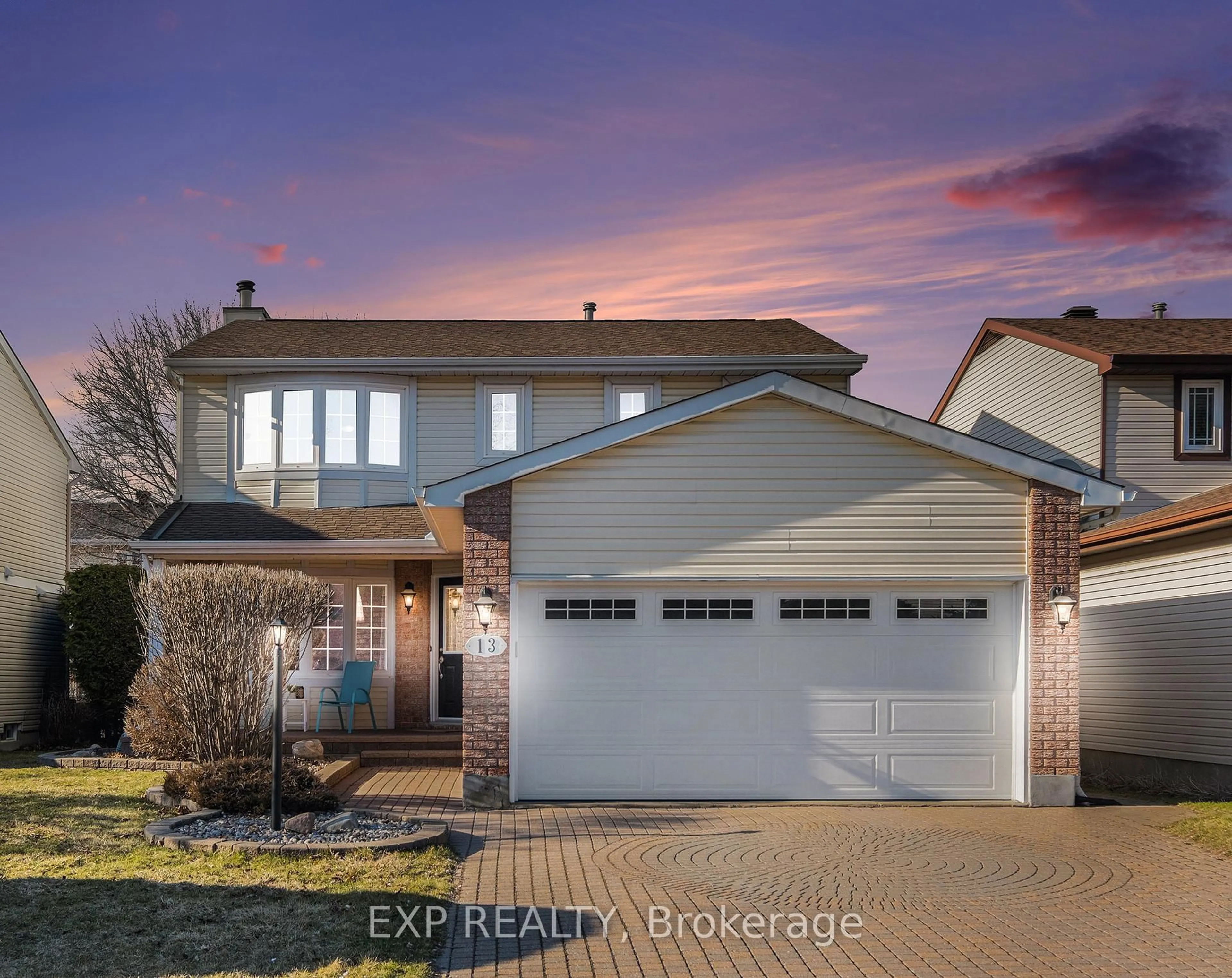 Home with vinyl exterior material, street for 13 Pepperrall Cres, Ottawa Ontario K2J 3W7
