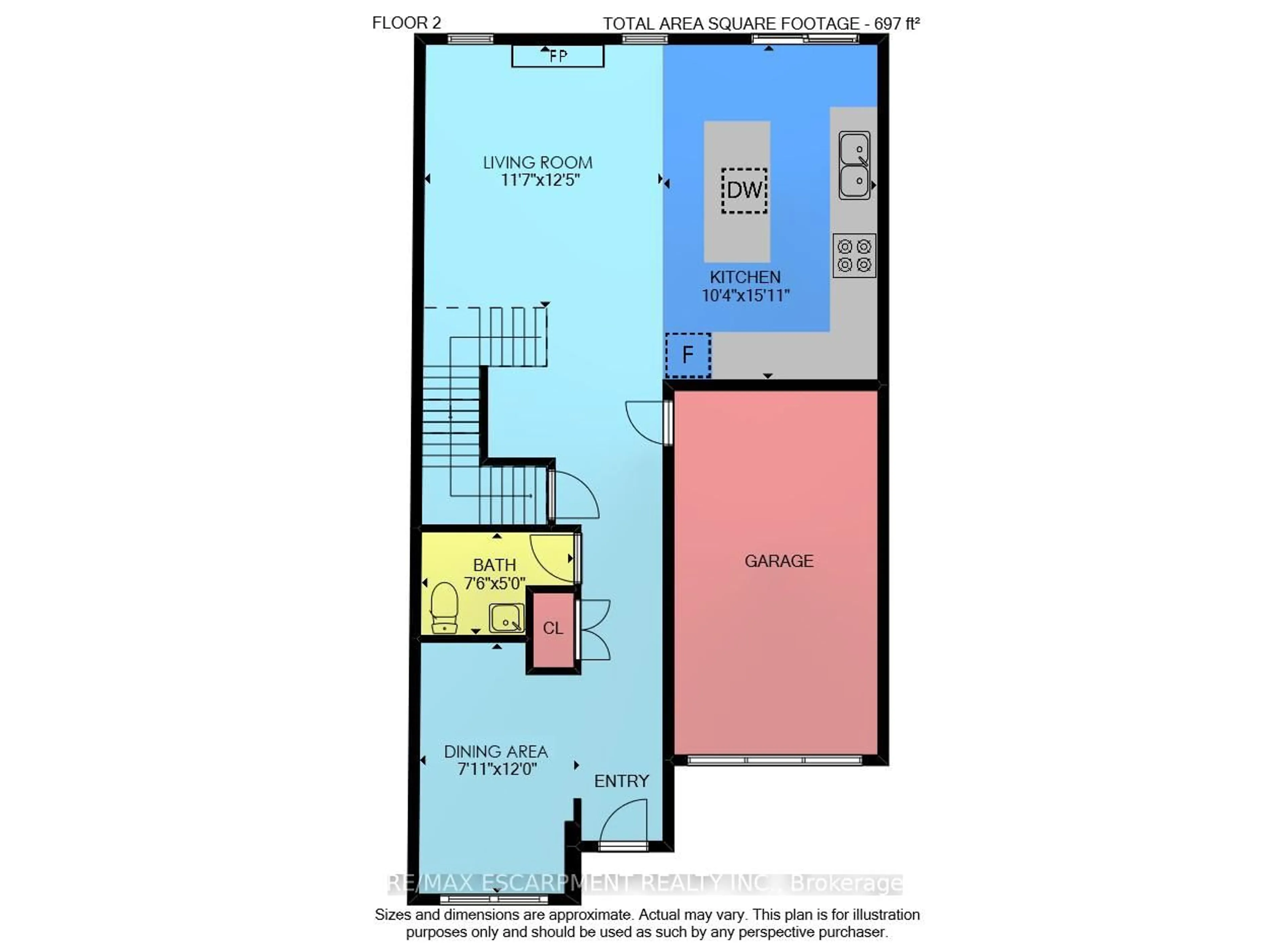 Floor plan for 8 Nelles Rd #9, Grimsby Ontario L3M 0G8