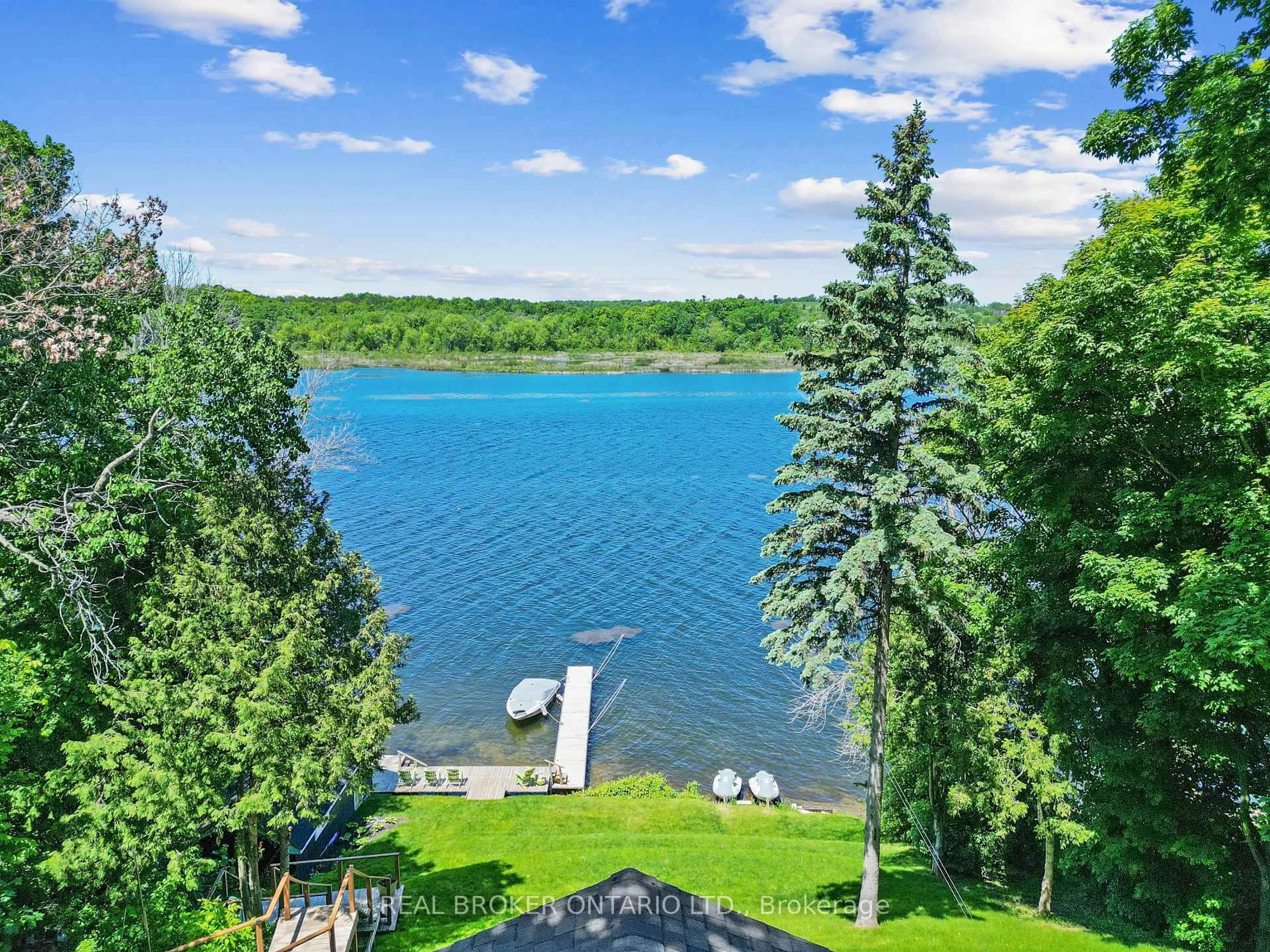 A pic from outside/outdoor area/front of a property/back of a property/a pic from drone, water/lake/river/ocean view for 102 Fleming Bay Rd, Trent Hills Ontario K0L 1Y0