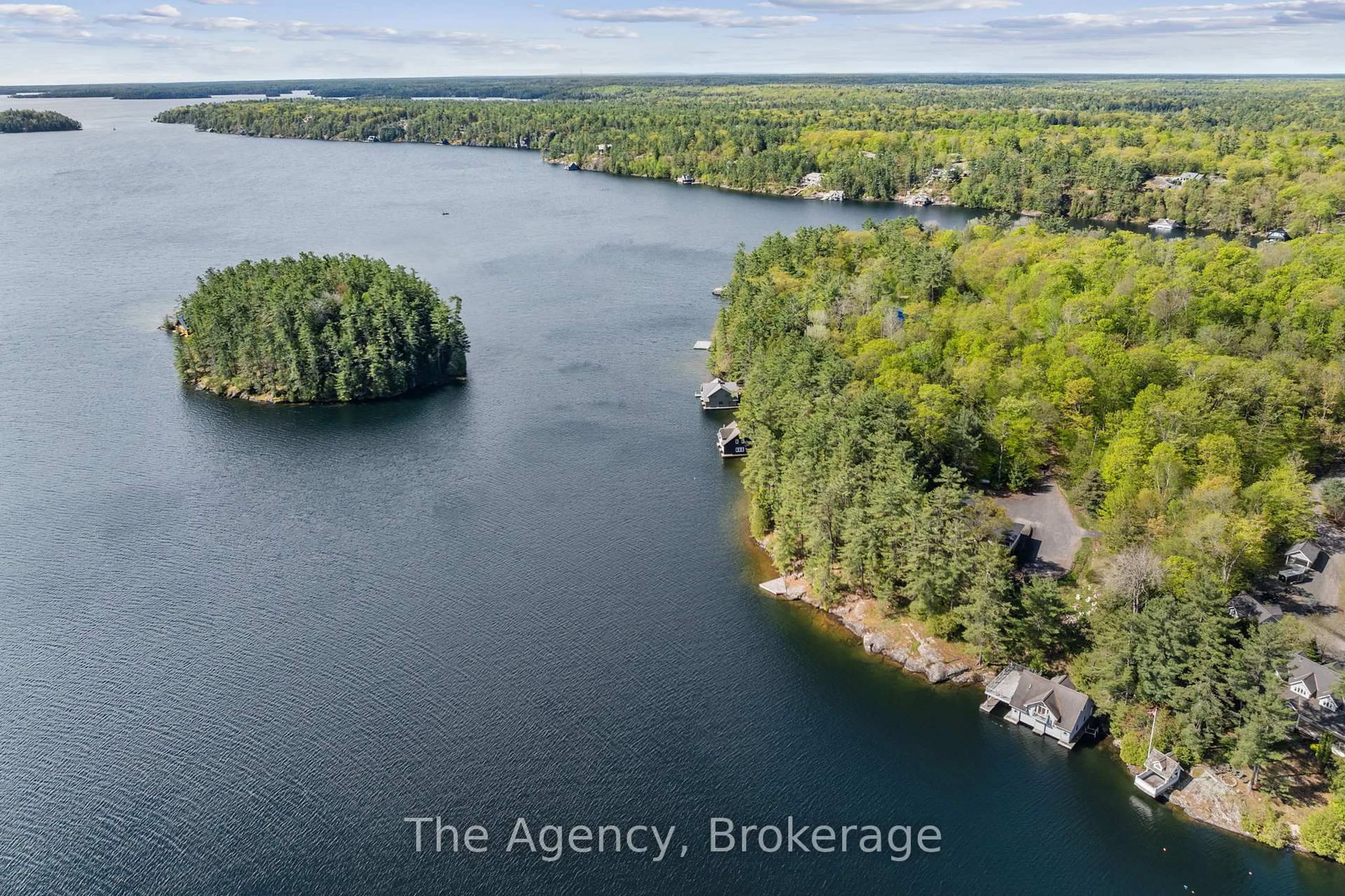 A pic from outside/outdoor area/front of a property/back of a property/a pic from drone, water/lake/river/ocean view for 80 Tall Timbers Rd, Seguin Ontario P2A 2W8