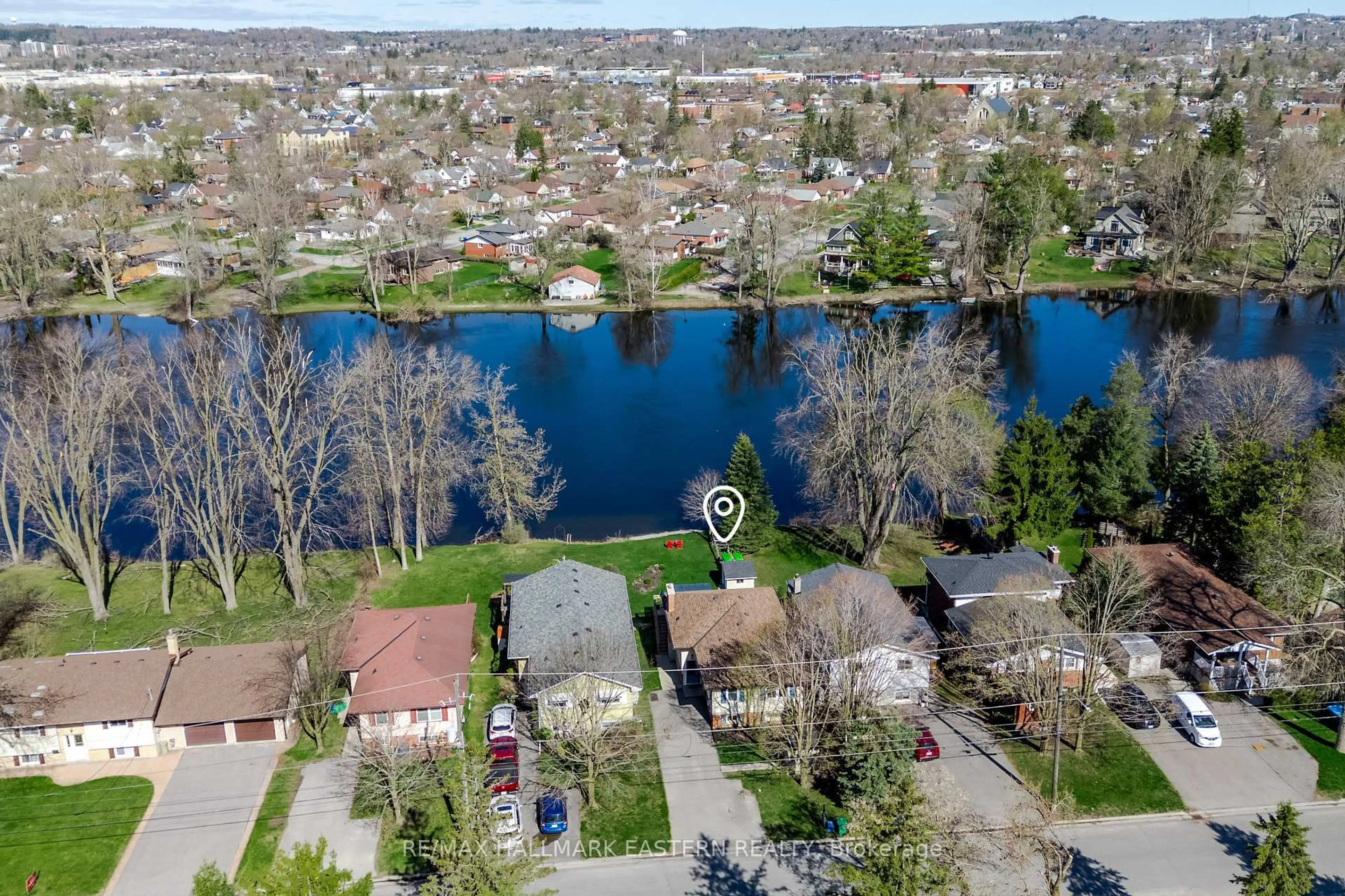A pic from outside/outdoor area/front of a property/back of a property/a pic from drone, water/lake/river/ocean view for 270 Sherin Ave, Peterborough South Ontario K9J 1B6