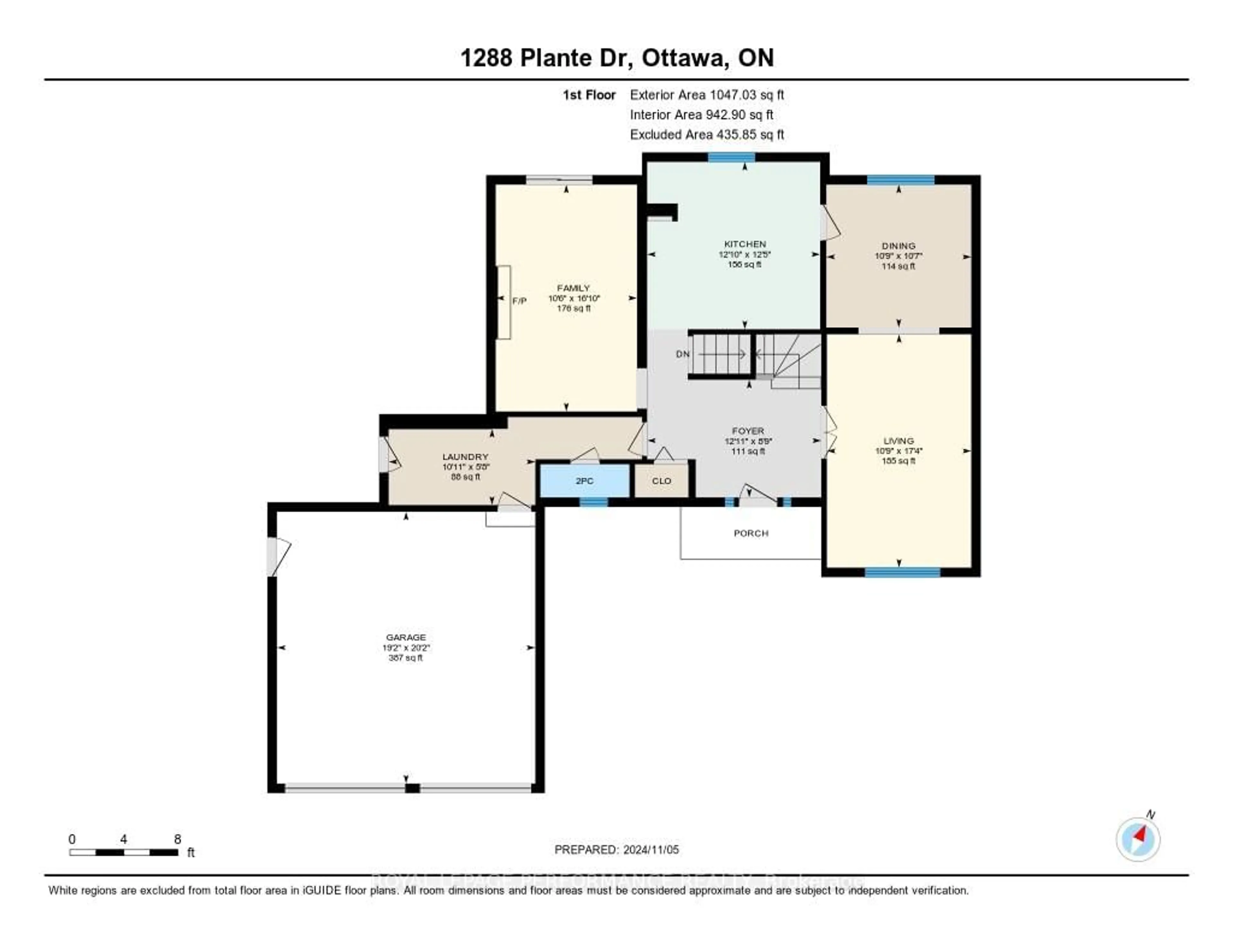 Floor plan for 1288 Plante Dr, Ottawa Ontario K1V 9G2