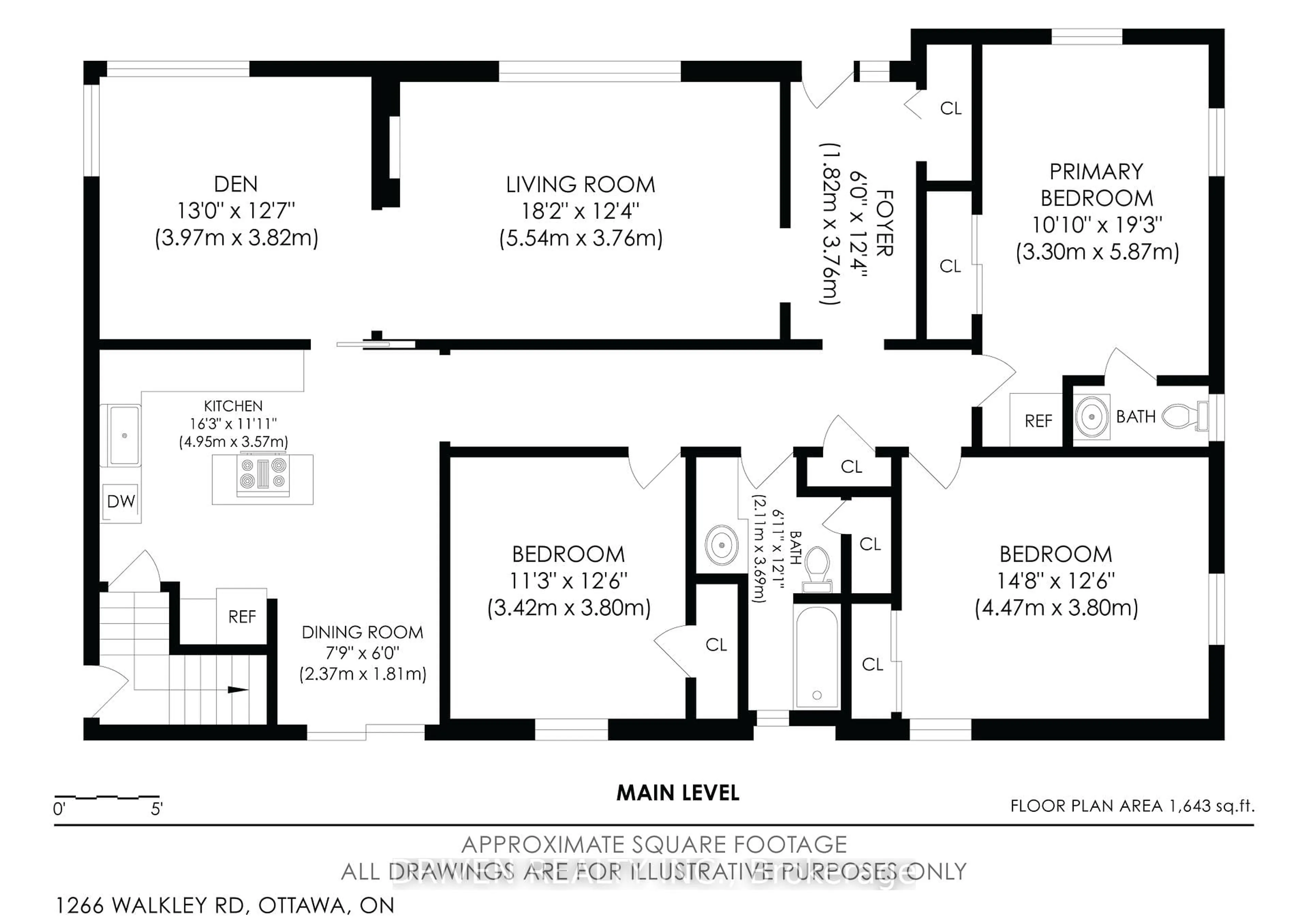 Floor plan for 1266 Walkley Rd, Ottawa Ontario K1V 6P7