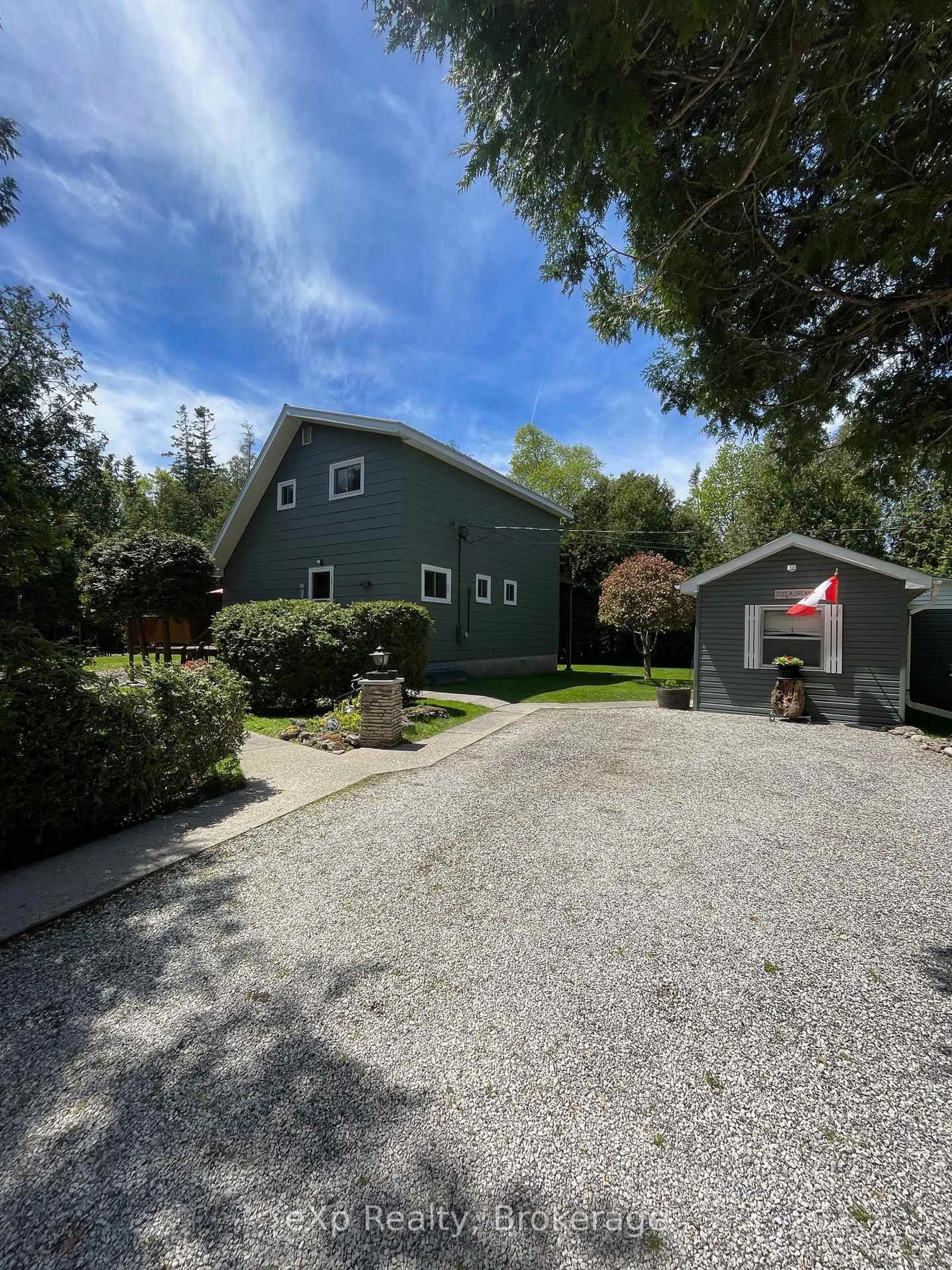 A pic from outside/outdoor area/front of a property/back of a property/a pic from drone, street for 245 Whiskey Harbour Rd, Northern Bruce Peninsula Ontario N0H 2T0