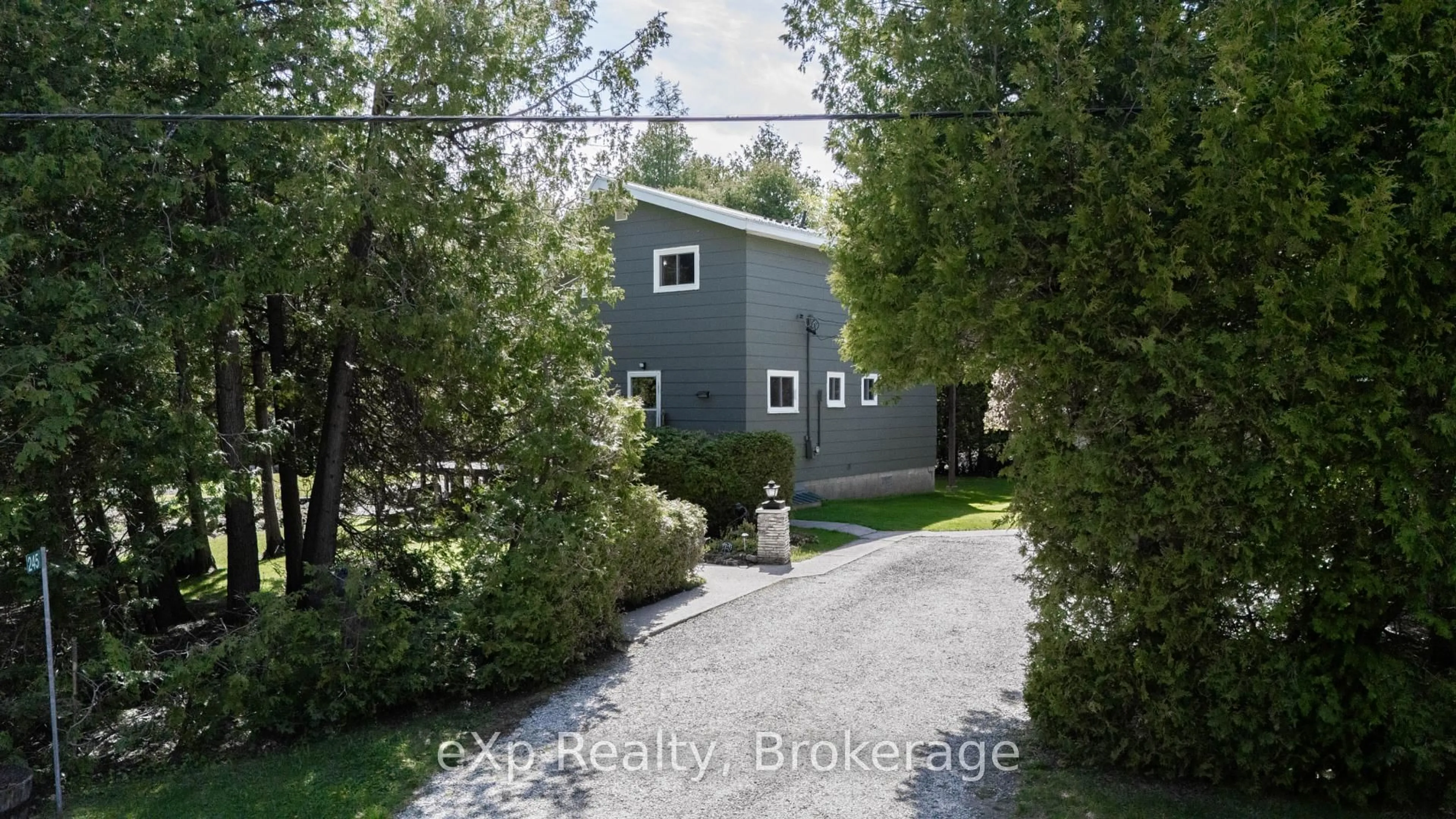 A pic from outside/outdoor area/front of a property/back of a property/a pic from drone, street for 245 Whiskey Harbour Rd, Northern Bruce Peninsula Ontario N0H 2T0