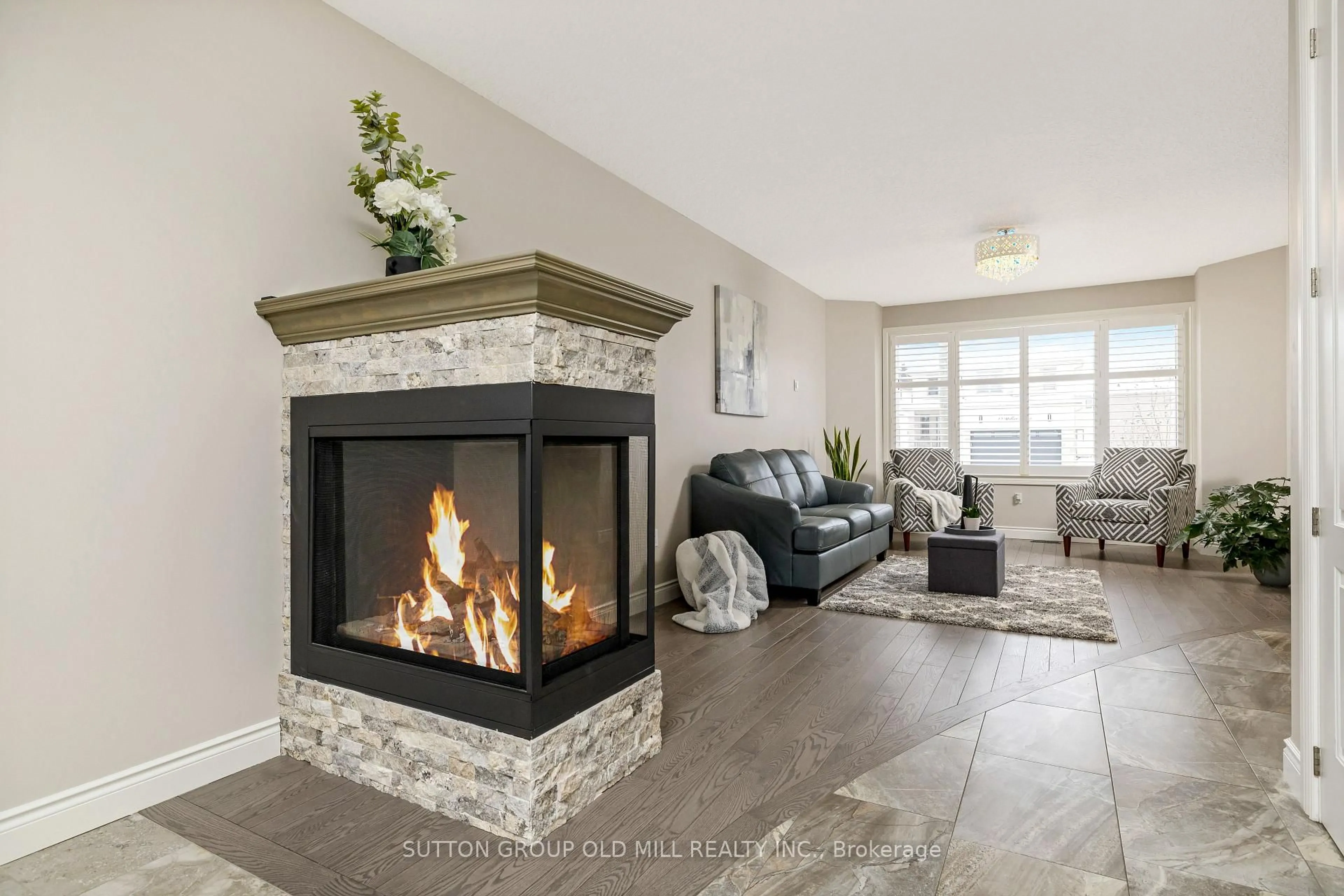 Living room with furniture, ceramic/tile floor for 17 Miller Dr, Hamilton Ontario L9G 2H9