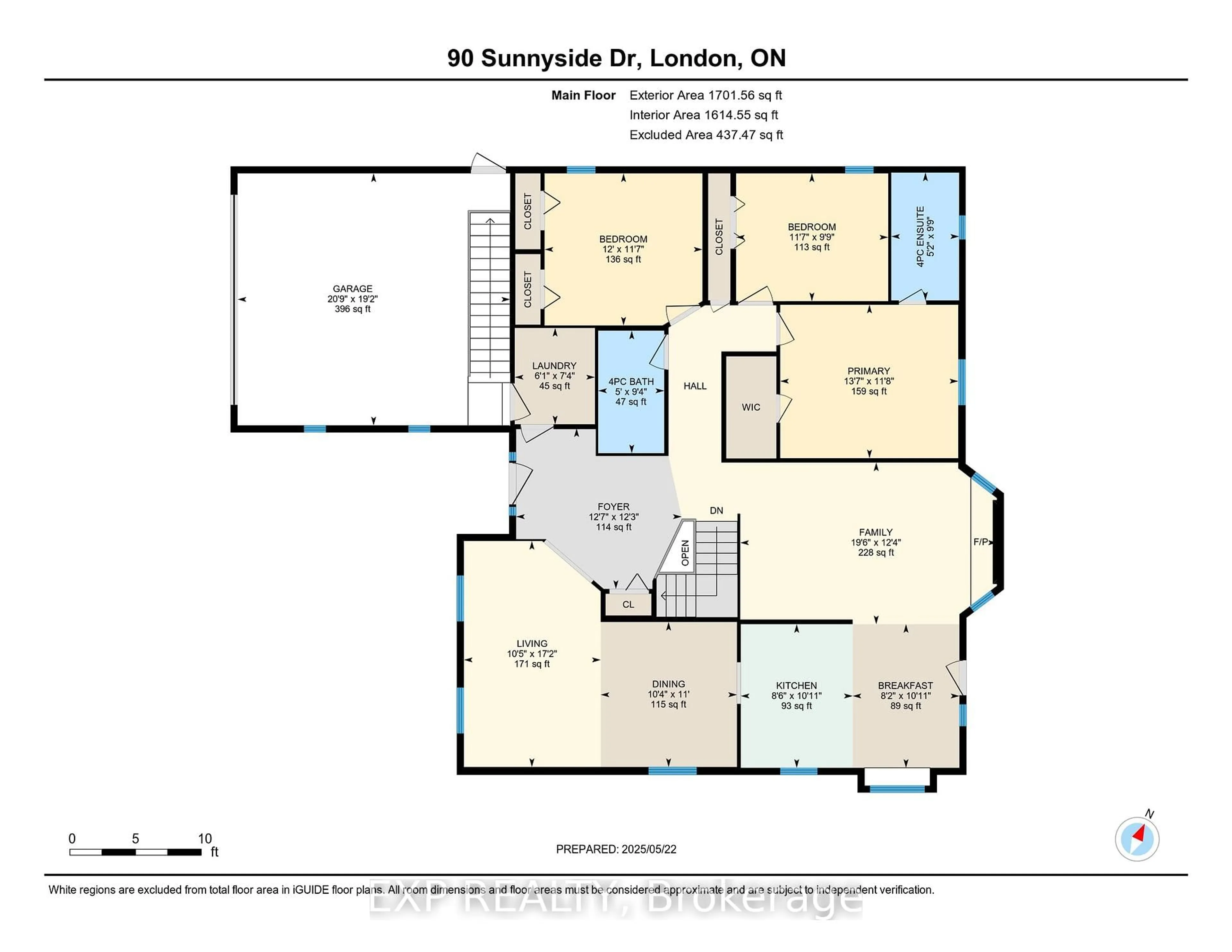 Floor plan for 90 Sunnyside Dr, London North Ontario N5X 3N3