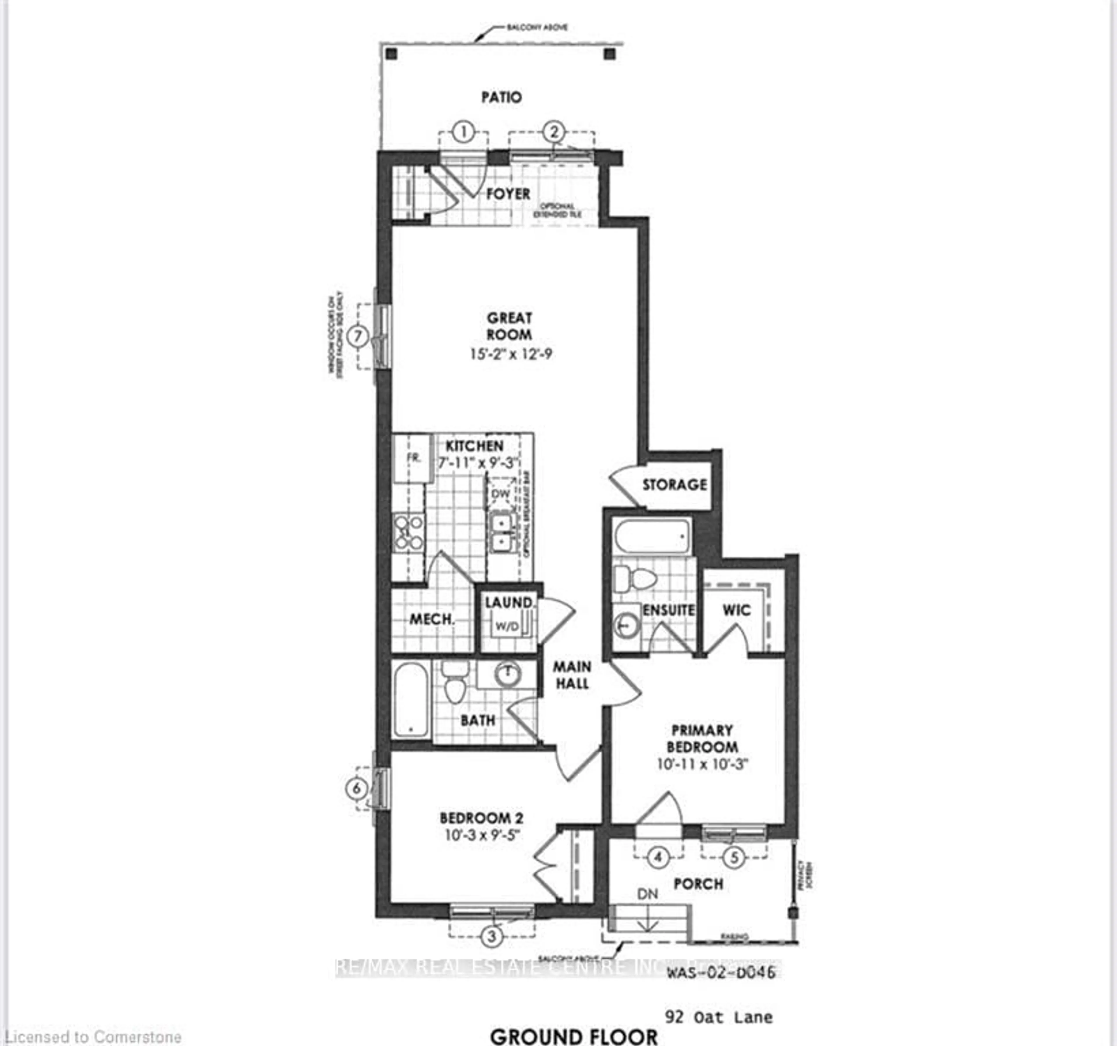 Floor plan for 92 OAT Lane, Kitchener Ontario N2R 0S8
