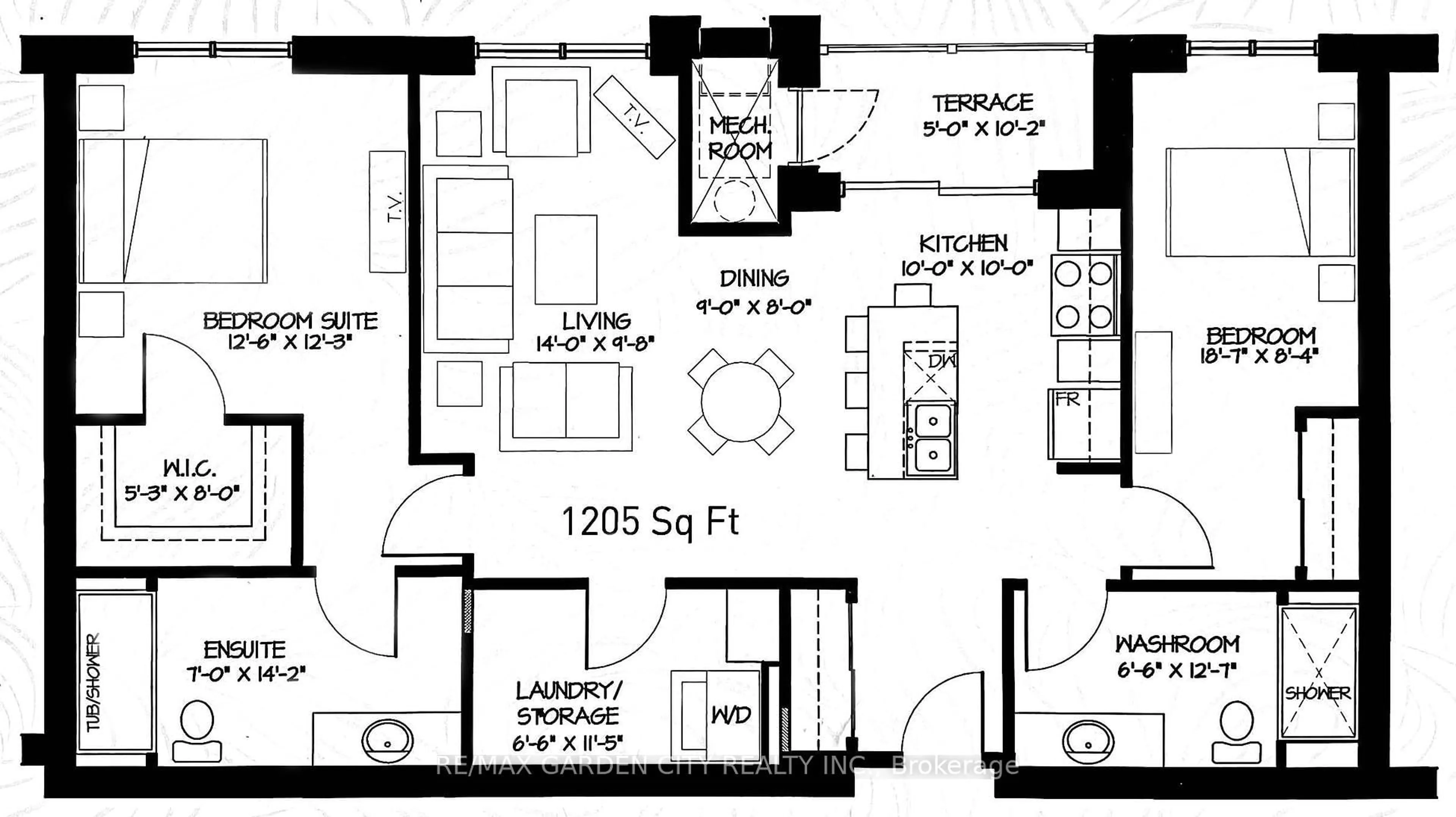 Floor plan for 16 Wood St #503, St. Catharines Ontario L2N 2A9