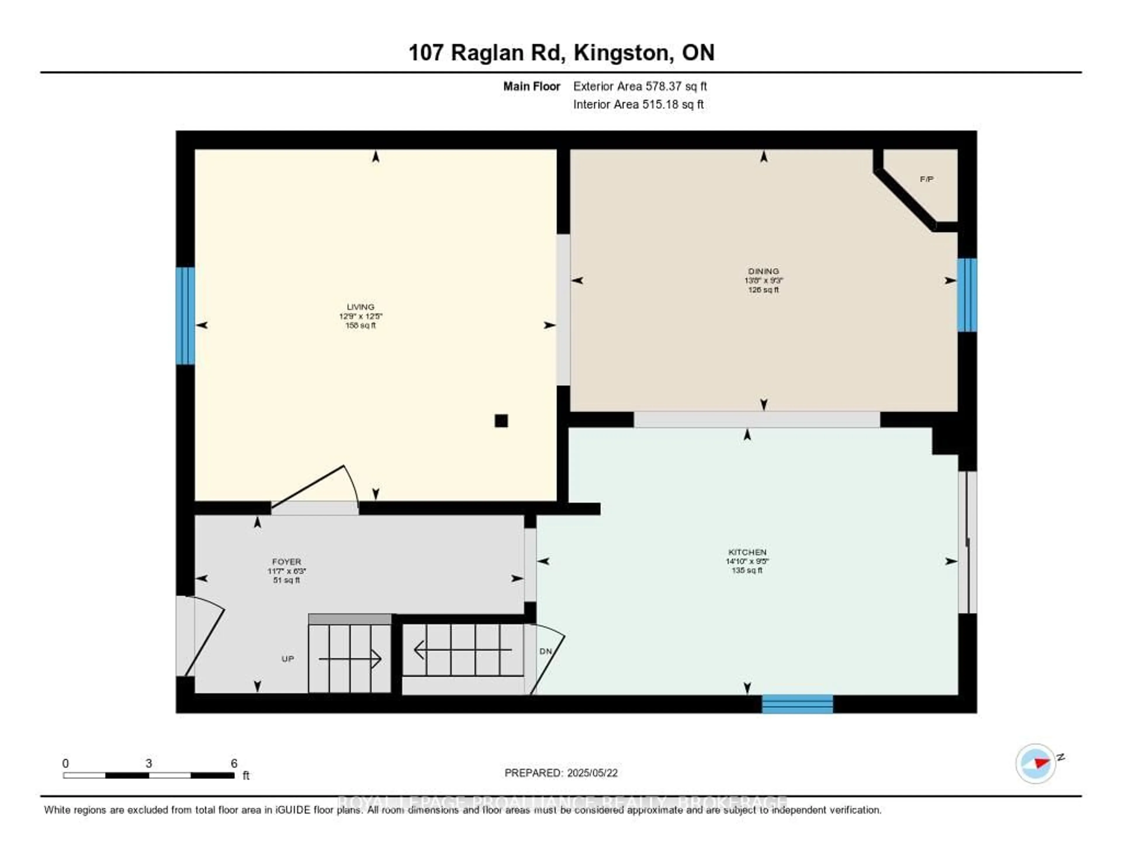 Floor plan for 107 Raglan Rd, Kingston Ontario K7K 1K7