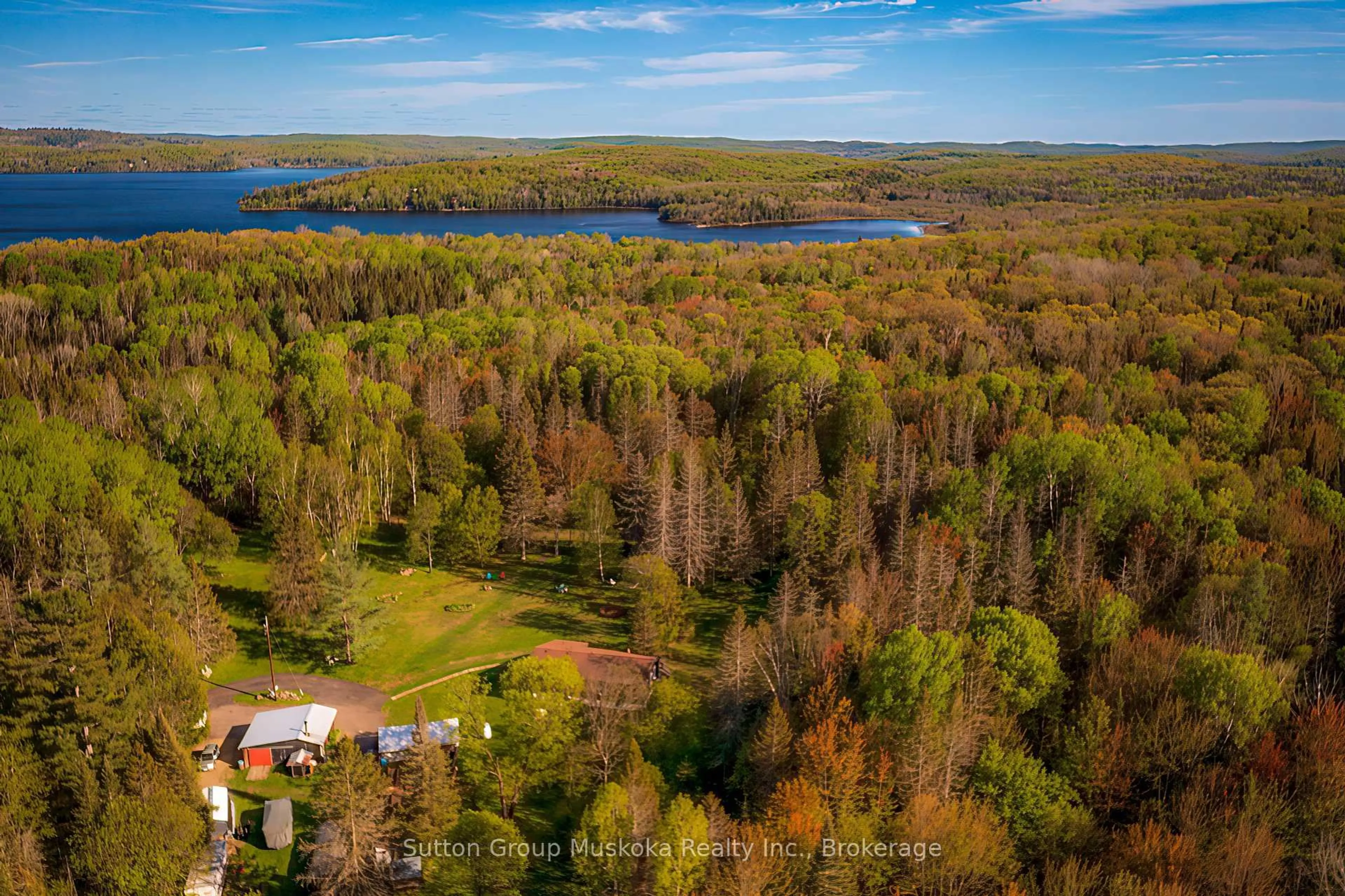 A pic from outside/outdoor area/front of a property/back of a property/a pic from drone, water/lake/river/ocean view for 1405 Pevensey Rd, Armour Ontario P1H 1Z0