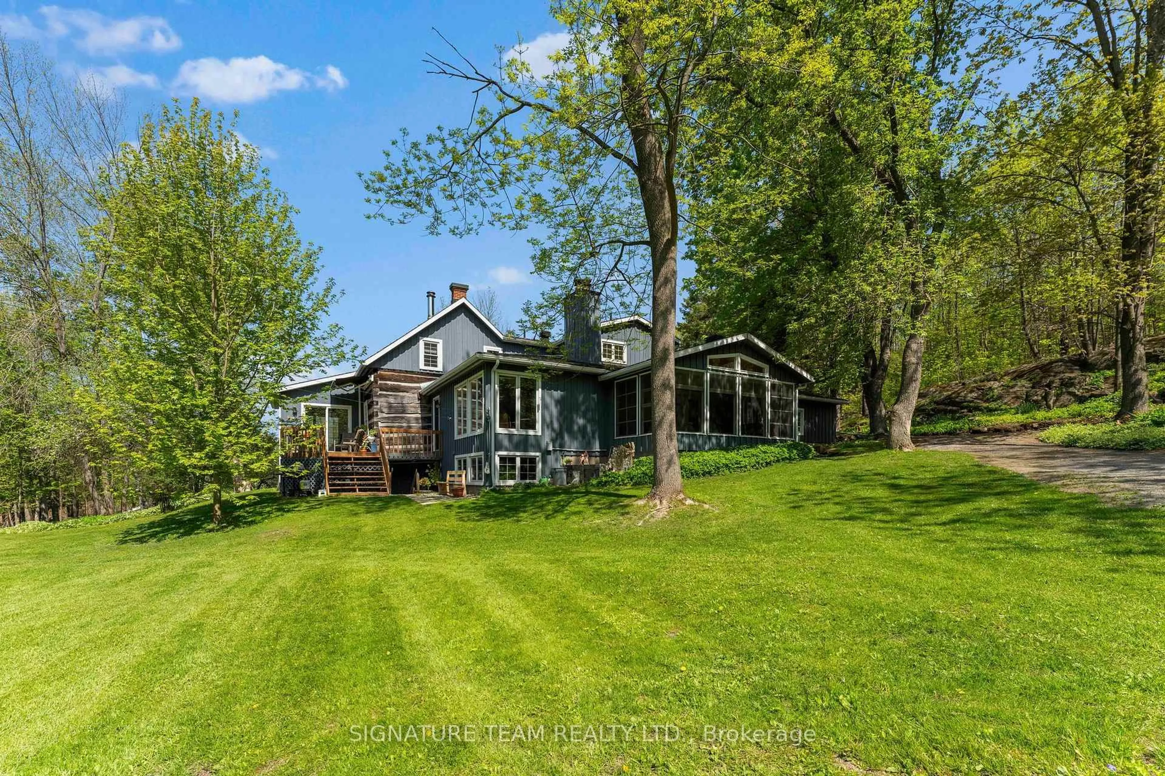 A pic from outside/outdoor area/front of a property/back of a property/a pic from drone, water/lake/river/ocean view for 356 Dittburner Rd, Cobden Ontario K0J 1K0