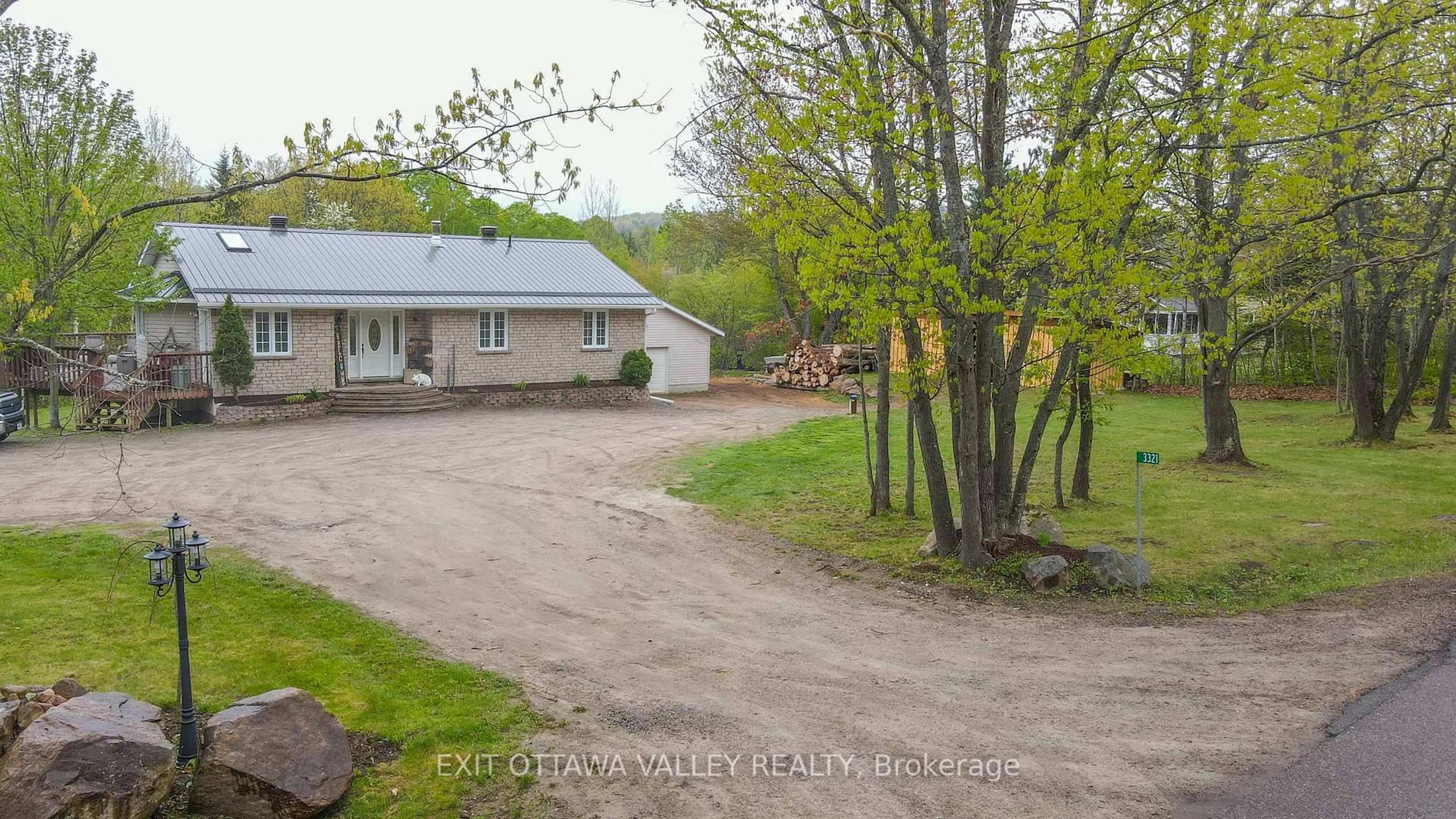 A pic from outside/outdoor area/front of a property/back of a property/a pic from drone, street for 3321 Old Barry's Bay Rd, Barry's Bay Ontario K0J 1B0