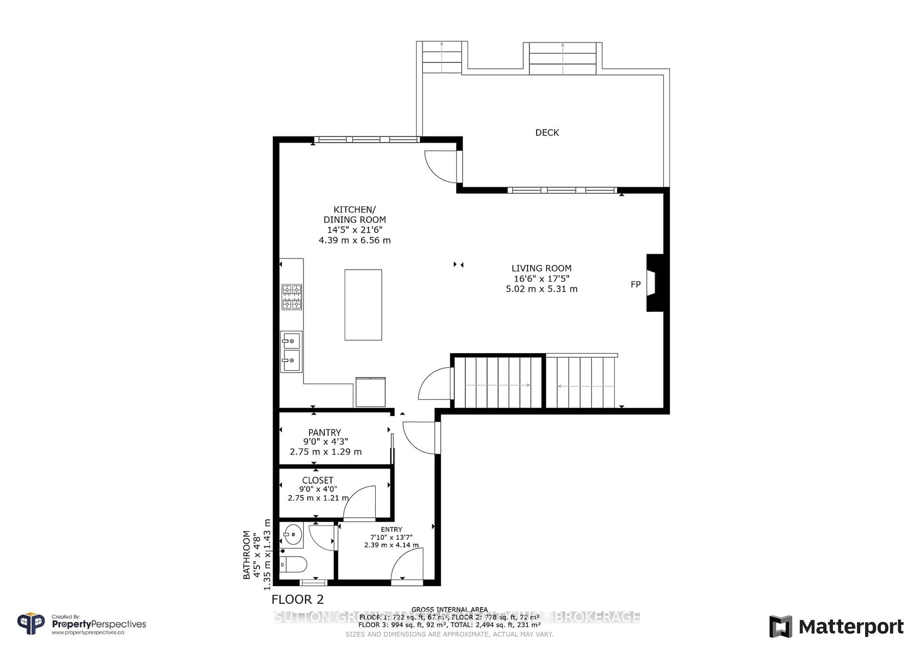 Floor plan for 227 Rose Abbey Dr, Kingston Ontario K7K 0A2