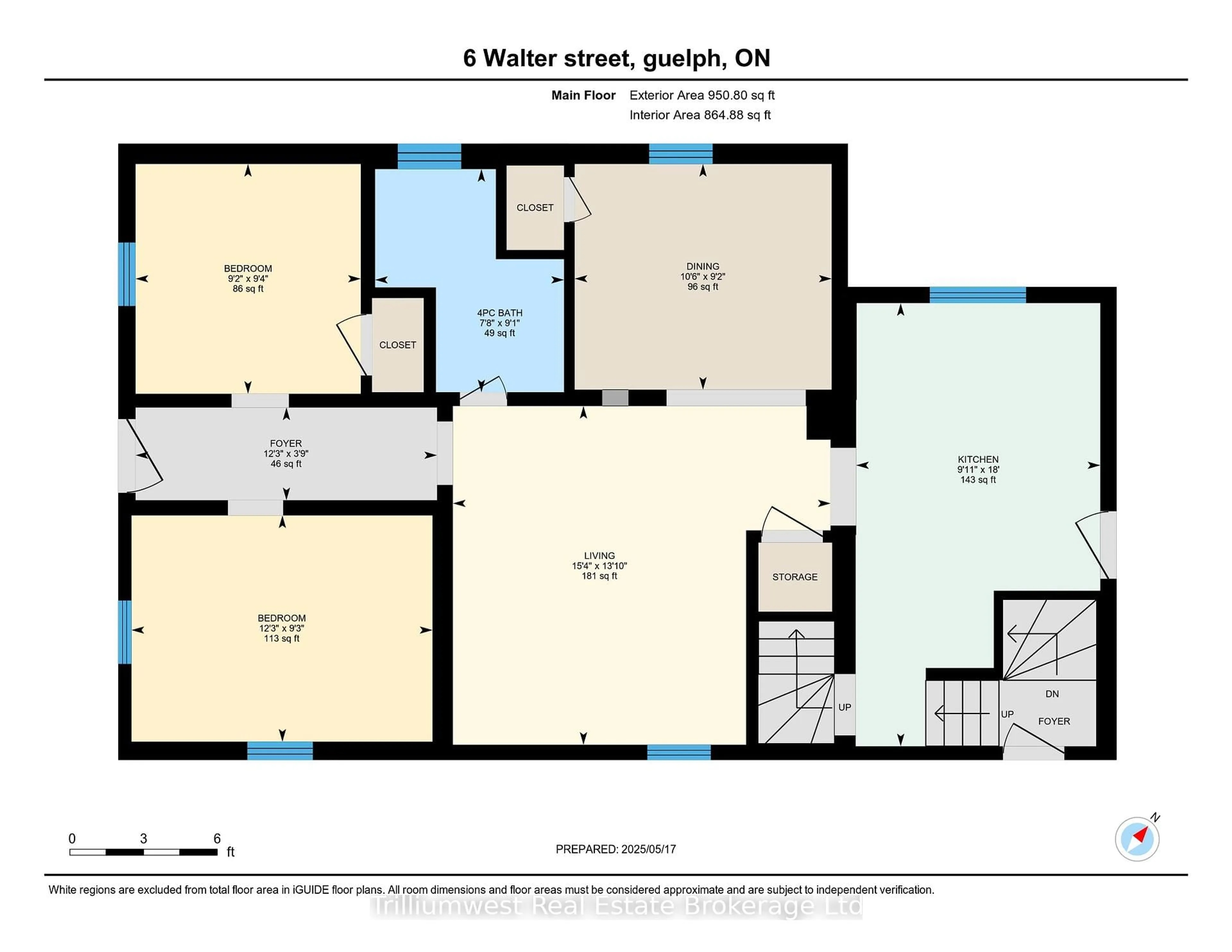 Floor plan for 6 Walter St, Guelph Ontario N1E 5P1