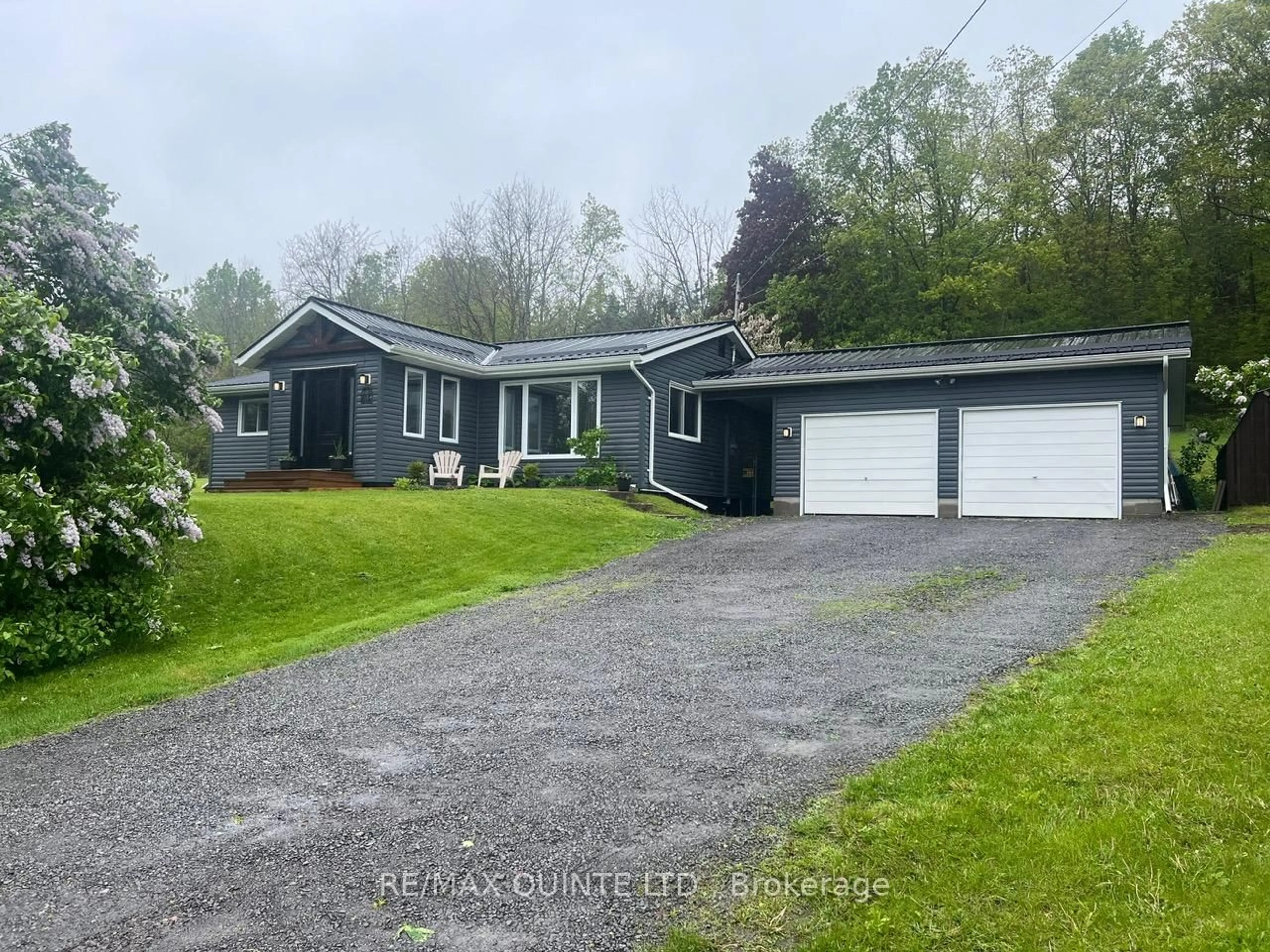 A pic from outside/outdoor area/front of a property/back of a property/a pic from drone, street for 120 Thompson Rd, Quinte West Ontario K8V 5P6