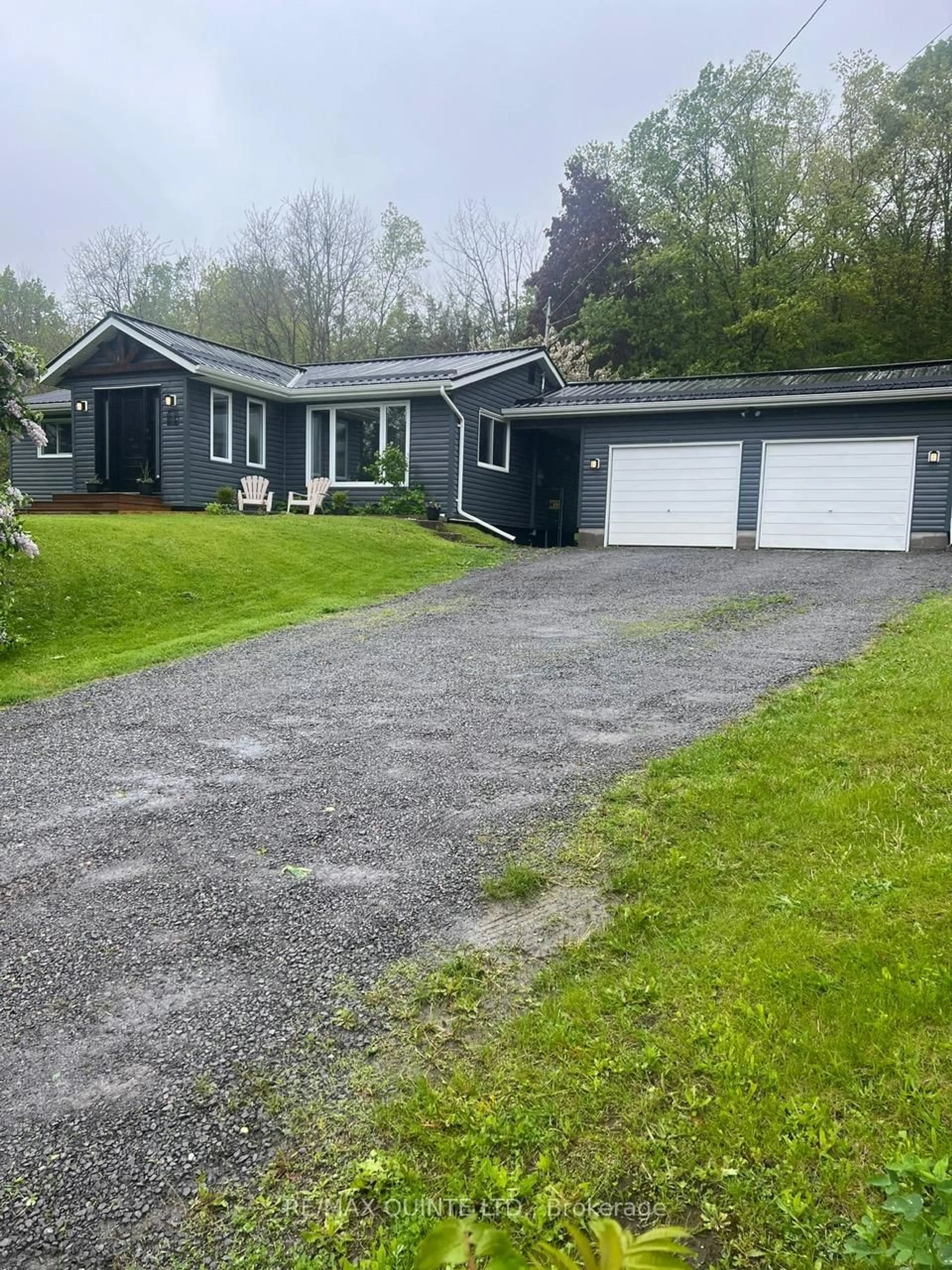 A pic from outside/outdoor area/front of a property/back of a property/a pic from drone, street for 120 Thompson Rd, Quinte West Ontario K8V 5P6