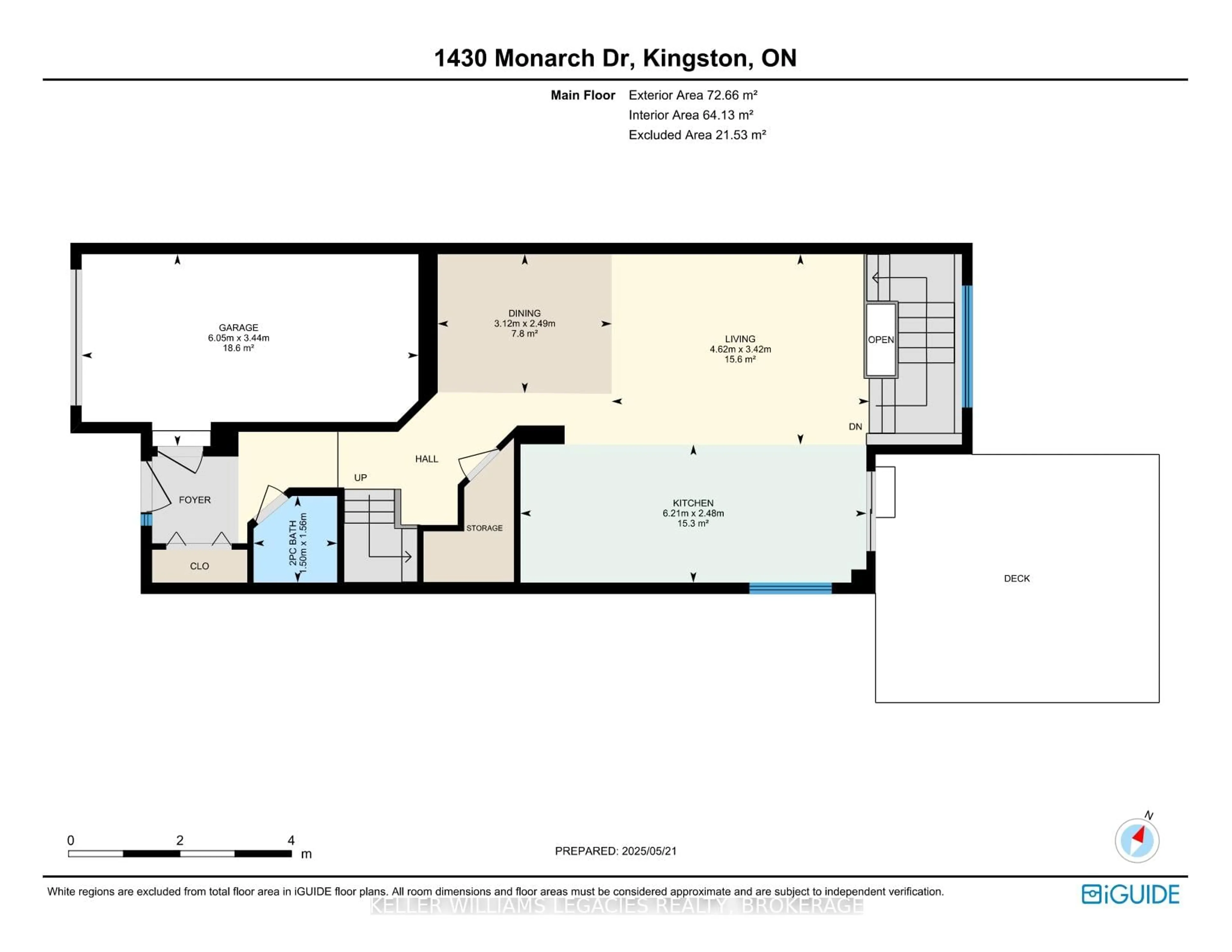 Floor plan for 1430 MONARCH Dr, Kingston Ontario K7P 0R9