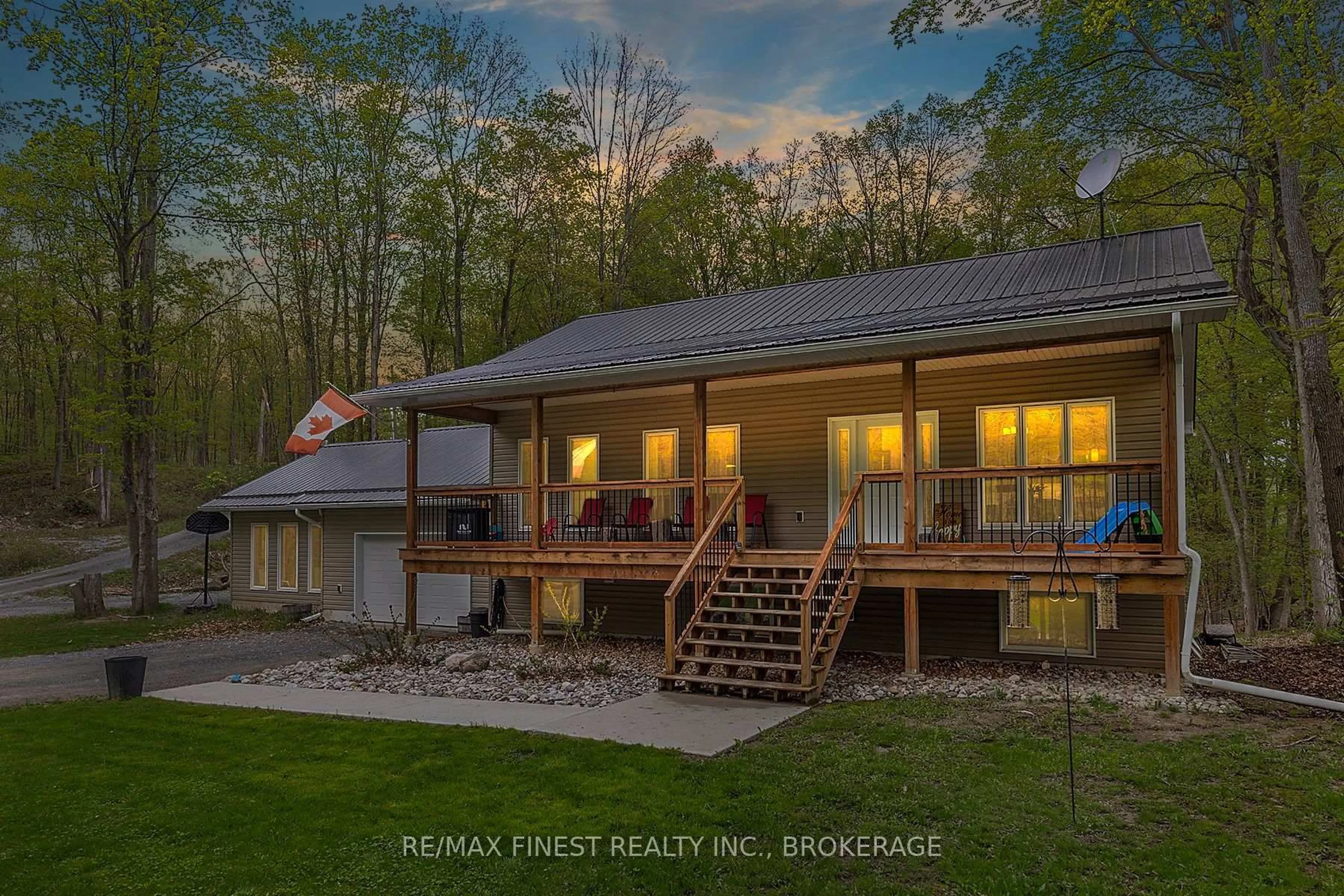 A pic from outside/outdoor area/front of a property/back of a property/a pic from drone, mountain view for 8 ENCHANTED Lane, Perth Road Ontario K0H 2L0
