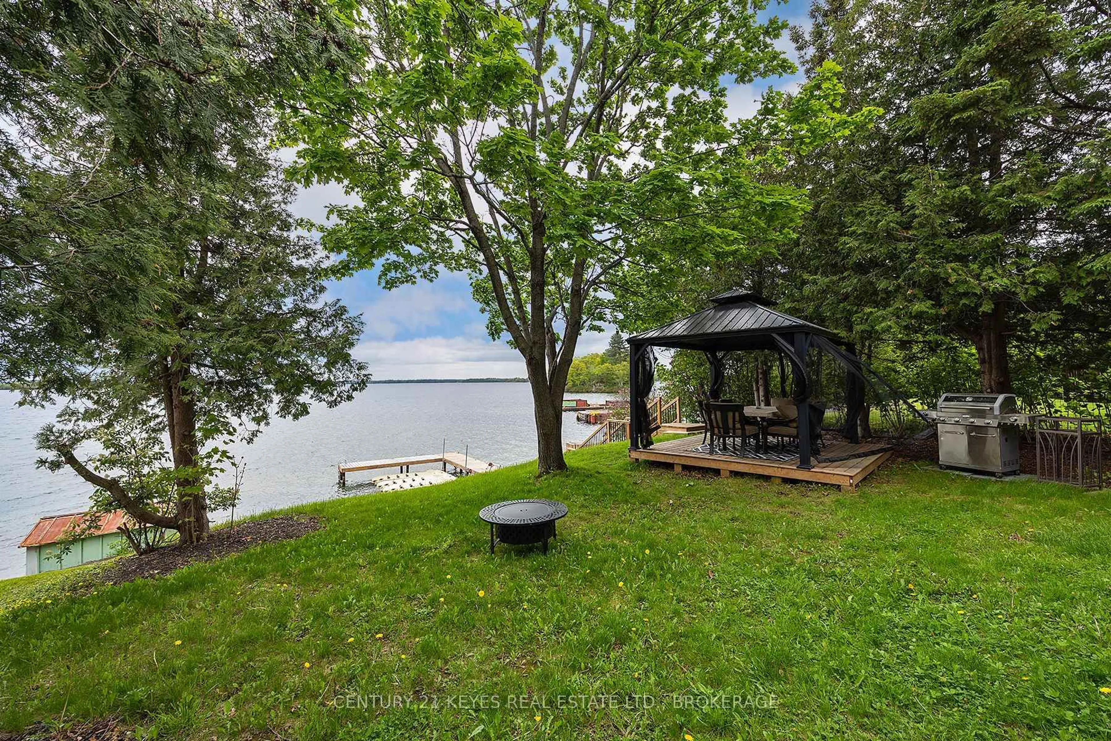 Patio, water/lake/river/ocean view for 38 Dark Island Lane, Gananoque Ontario K7G 2V4
