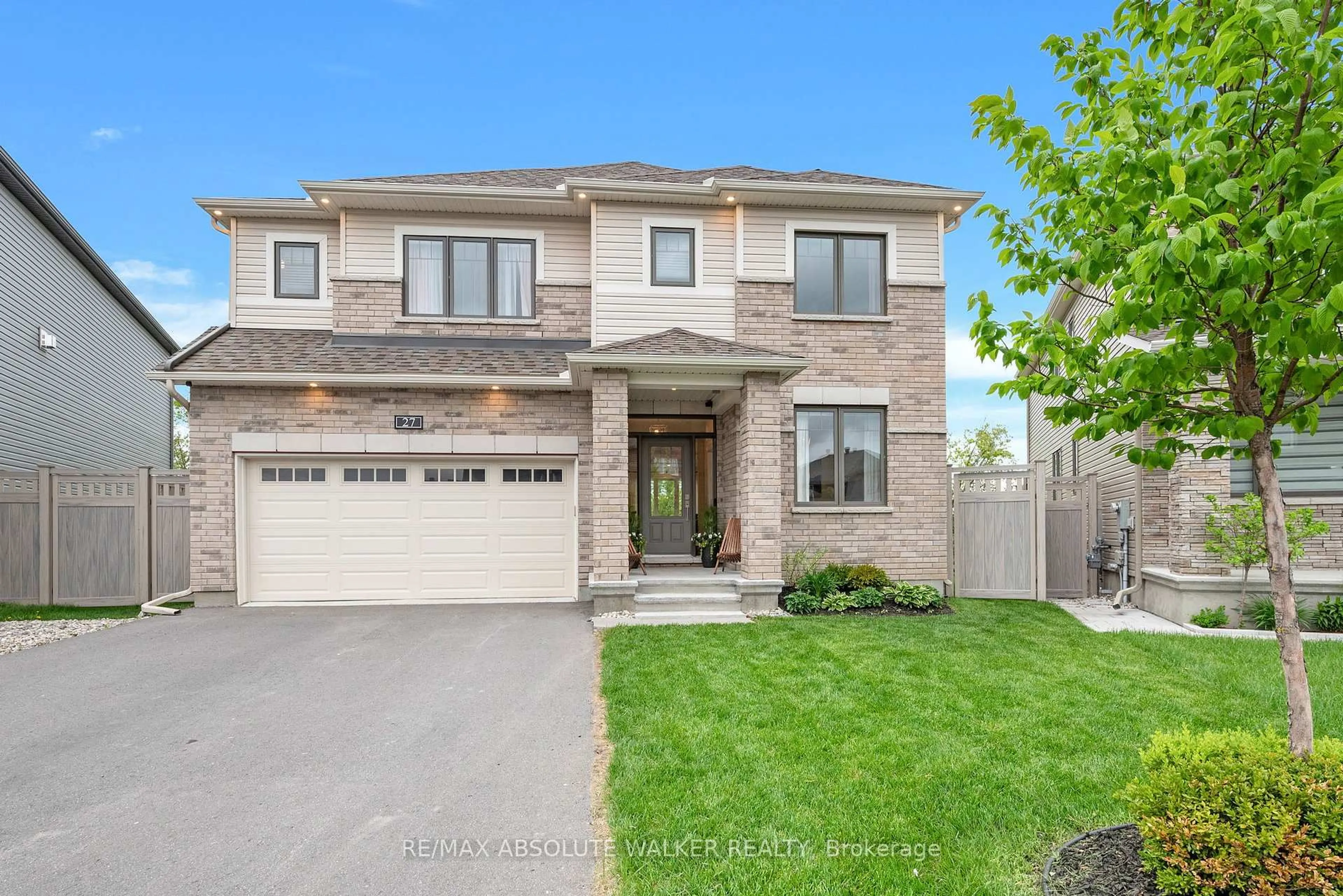 Home with brick exterior material, street for 27 Eramosa Cres, Kanata Ontario K2T 0R3