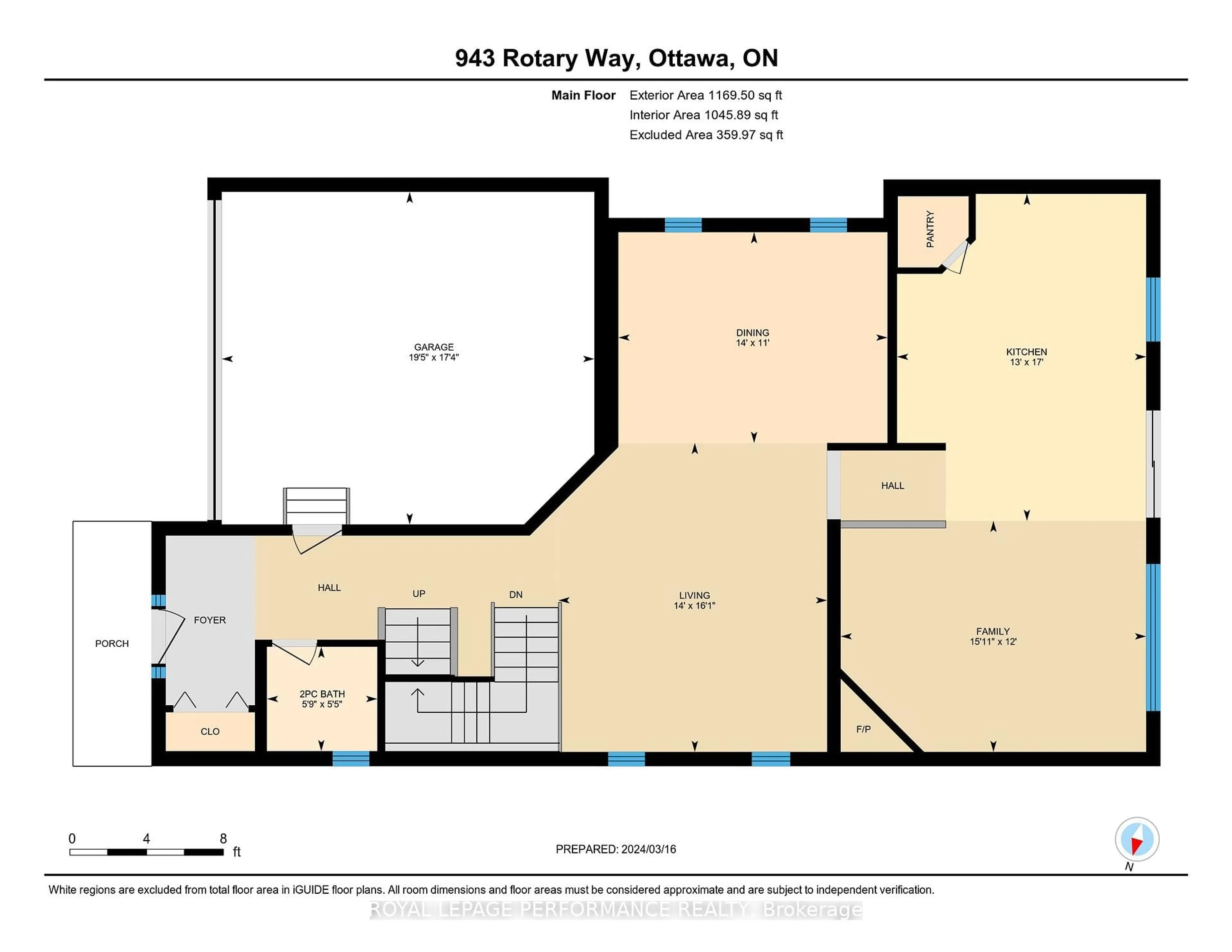 Floor plan for 943 Rotary Way, Ottawa Ontario K1T 0L2