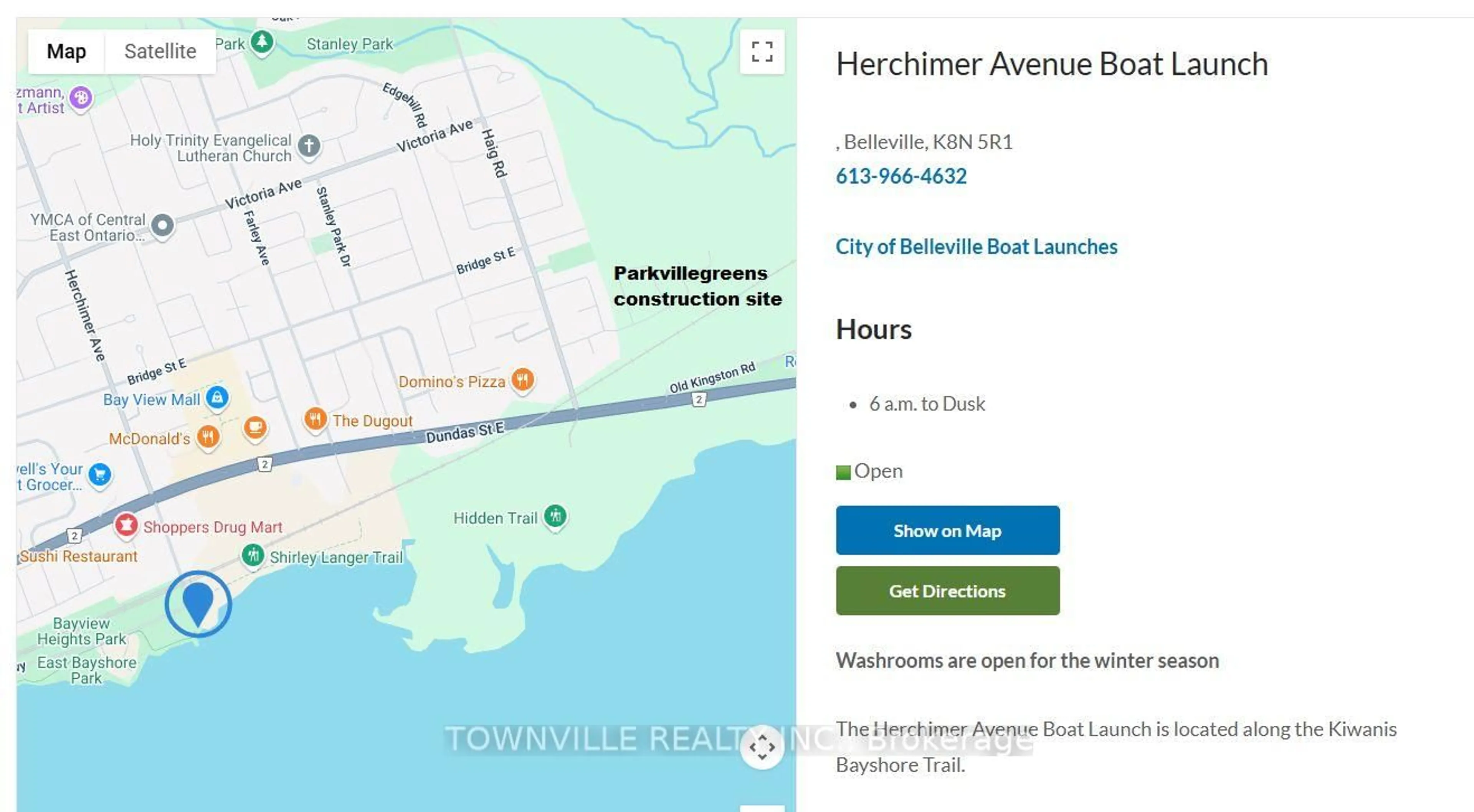 Picture of a map for 64 Lincoln Dr, Belleville Ontario K8N 0T6
