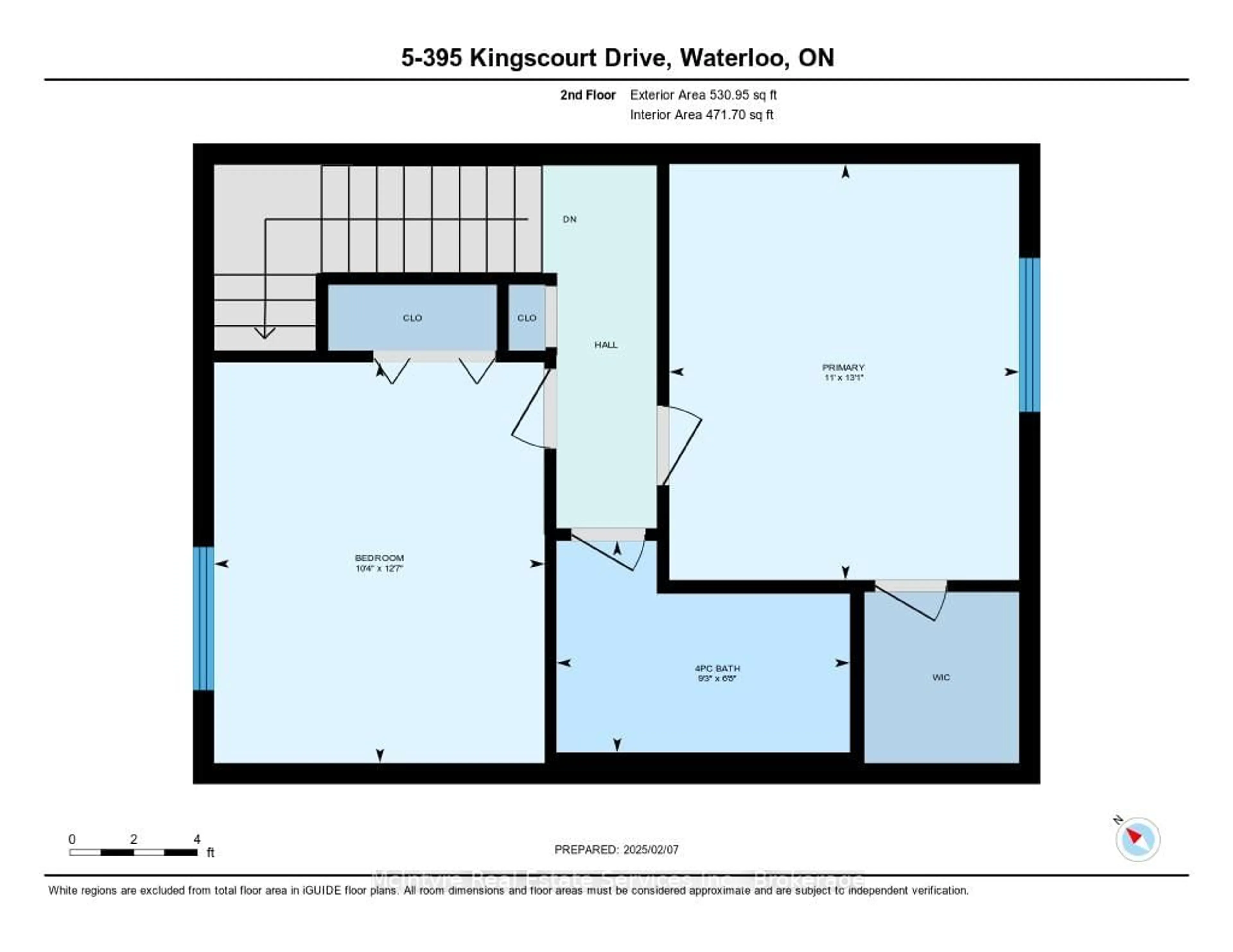 Floor plan for 395 Kingscourt Dr #5, Waterloo Ontario N2K 3R4