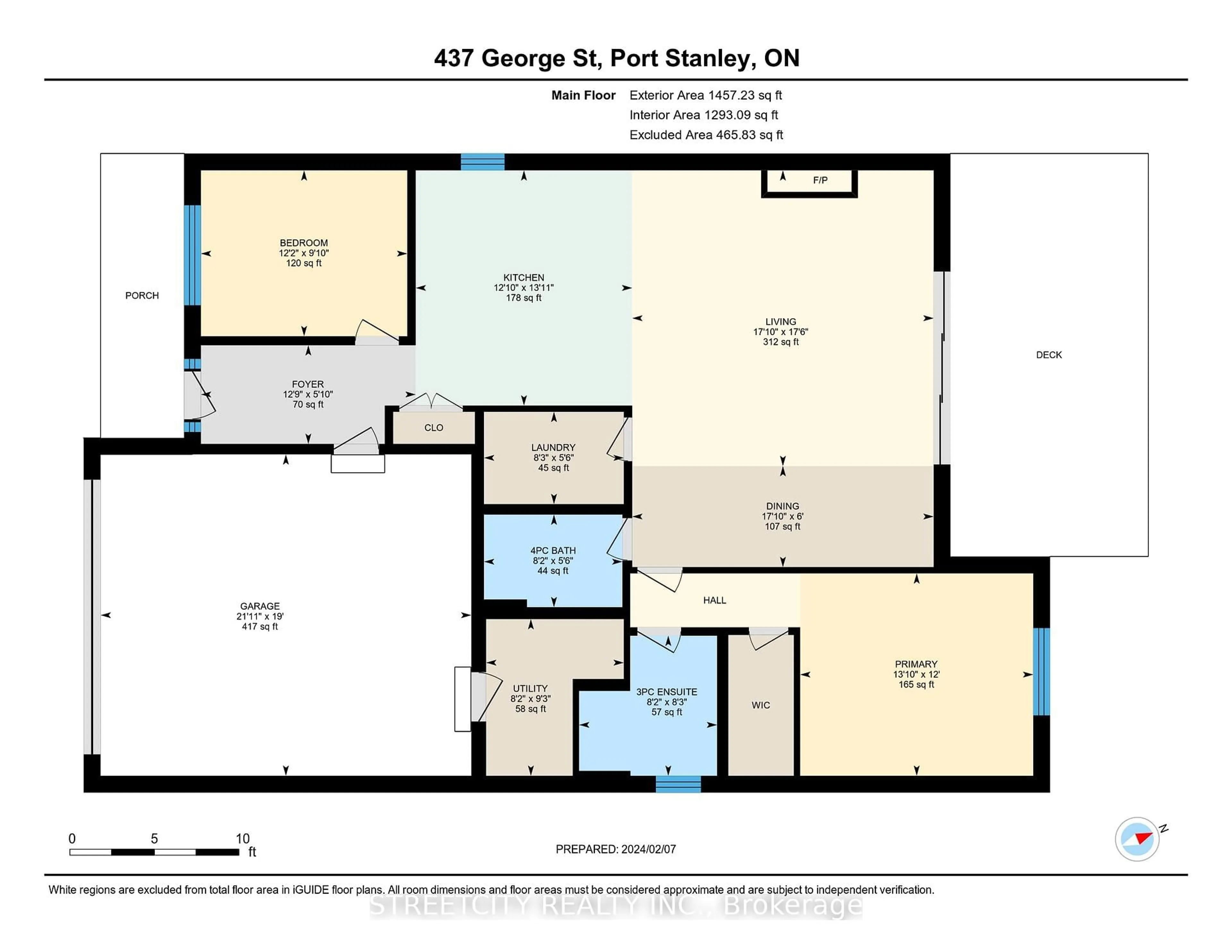 Floor plan for 437 George St, Central Elgin Ontario N5L 0B1