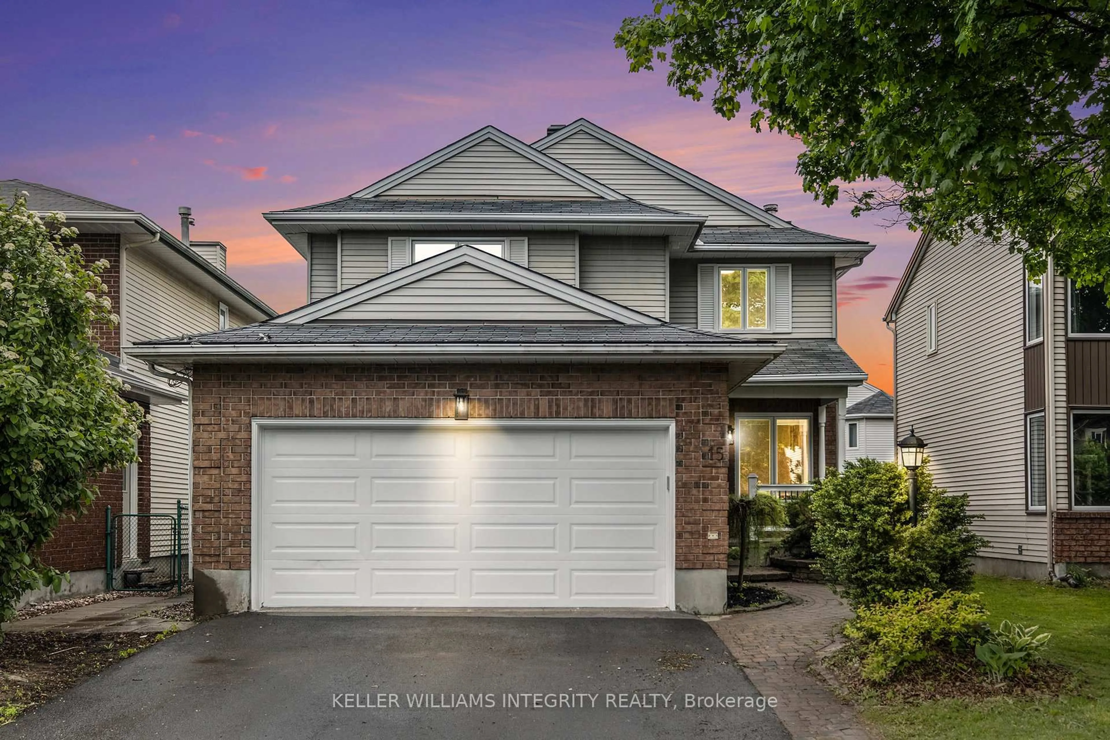 Home with vinyl exterior material, street for 15 Saddlehorn Cres, Kanata Ontario K2M 1W9