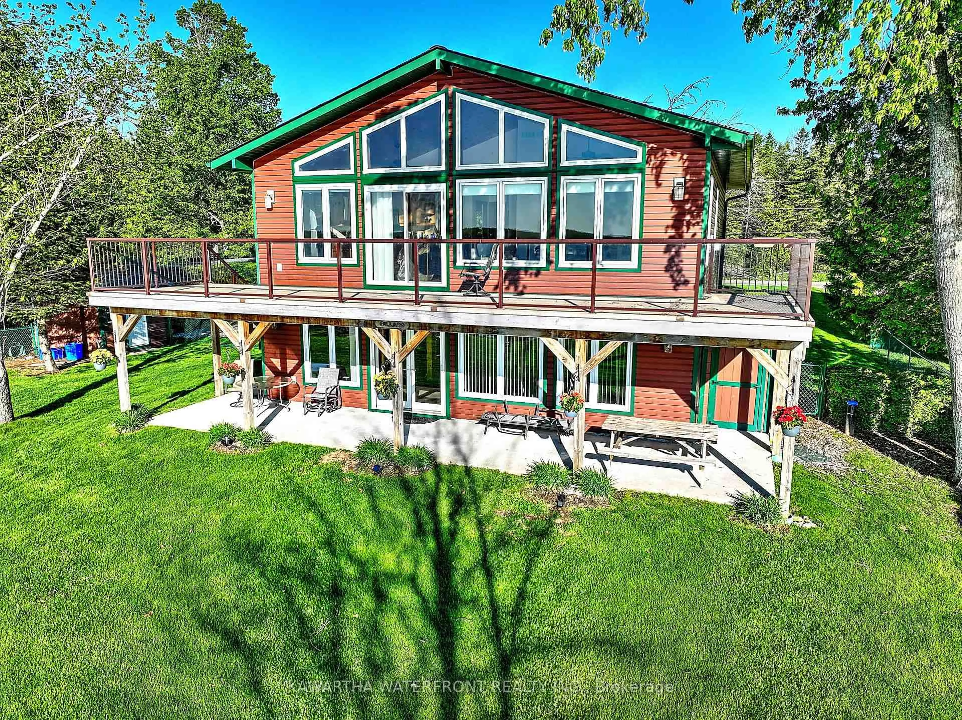 A pic from outside/outdoor area/front of a property/back of a property/a pic from drone, water/lake/river/ocean view for 56 Jasper Dr, Kawartha Lakes Ontario K0M 2B0