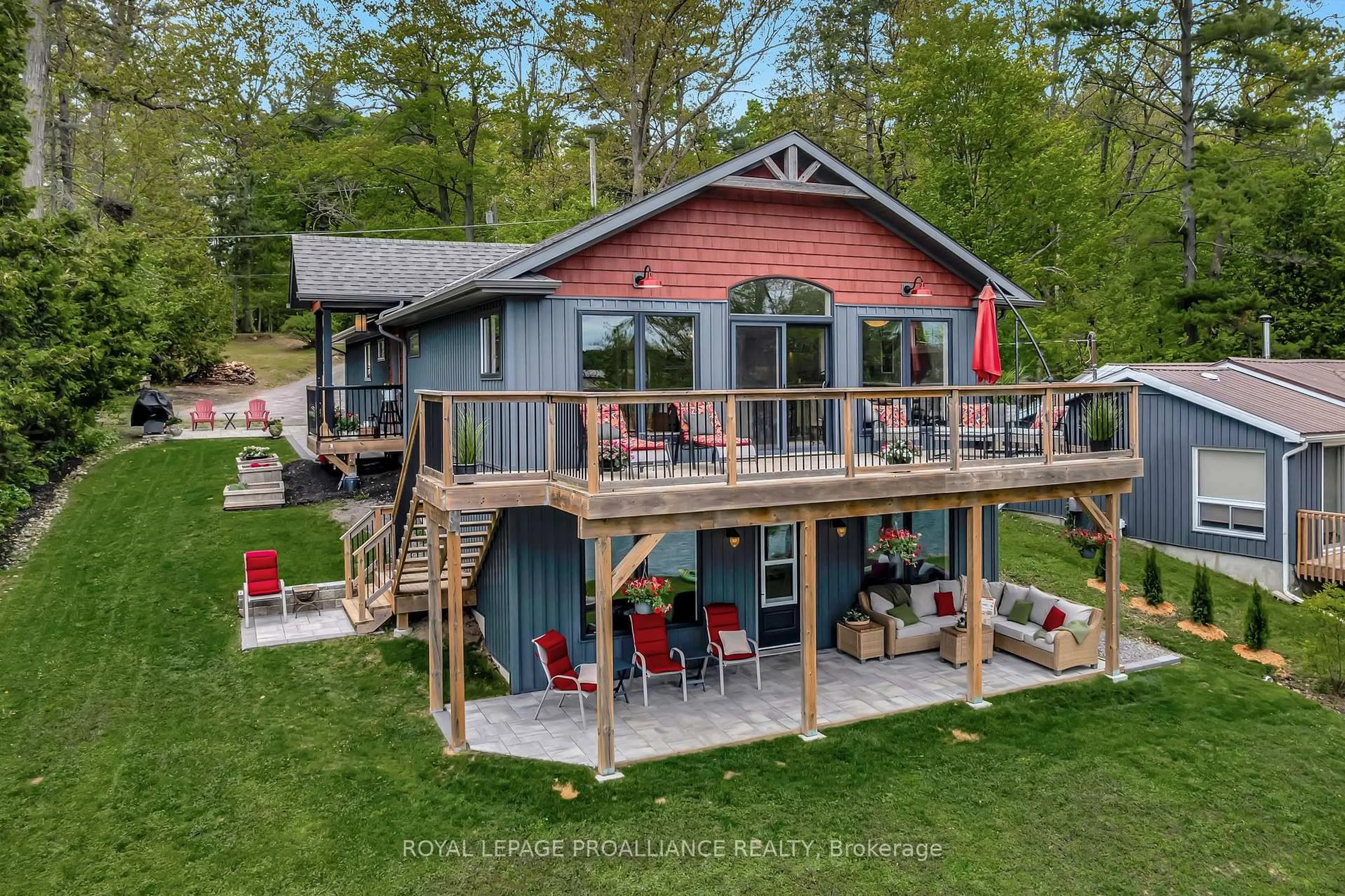 A pic from outside/outdoor area/front of a property/back of a property/a pic from drone, water/lake/river/ocean view for 75 John Meyers Rd, Stirling Ontario K0K 3E0