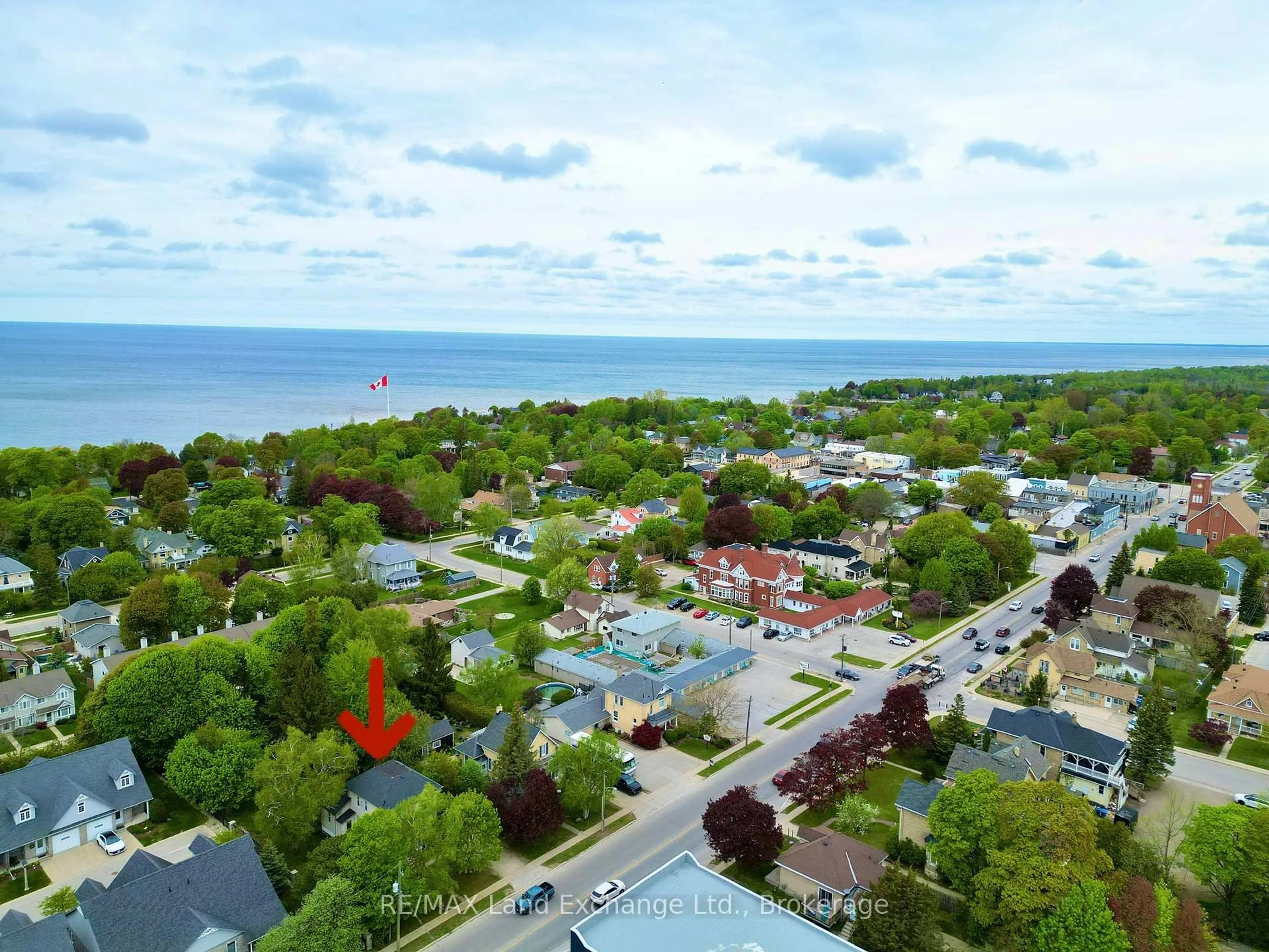 A pic from outside/outdoor area/front of a property/back of a property/a pic from drone, water/lake/river/ocean view for 79 Albert St, Saugeen Shores Ontario N0H 2L0