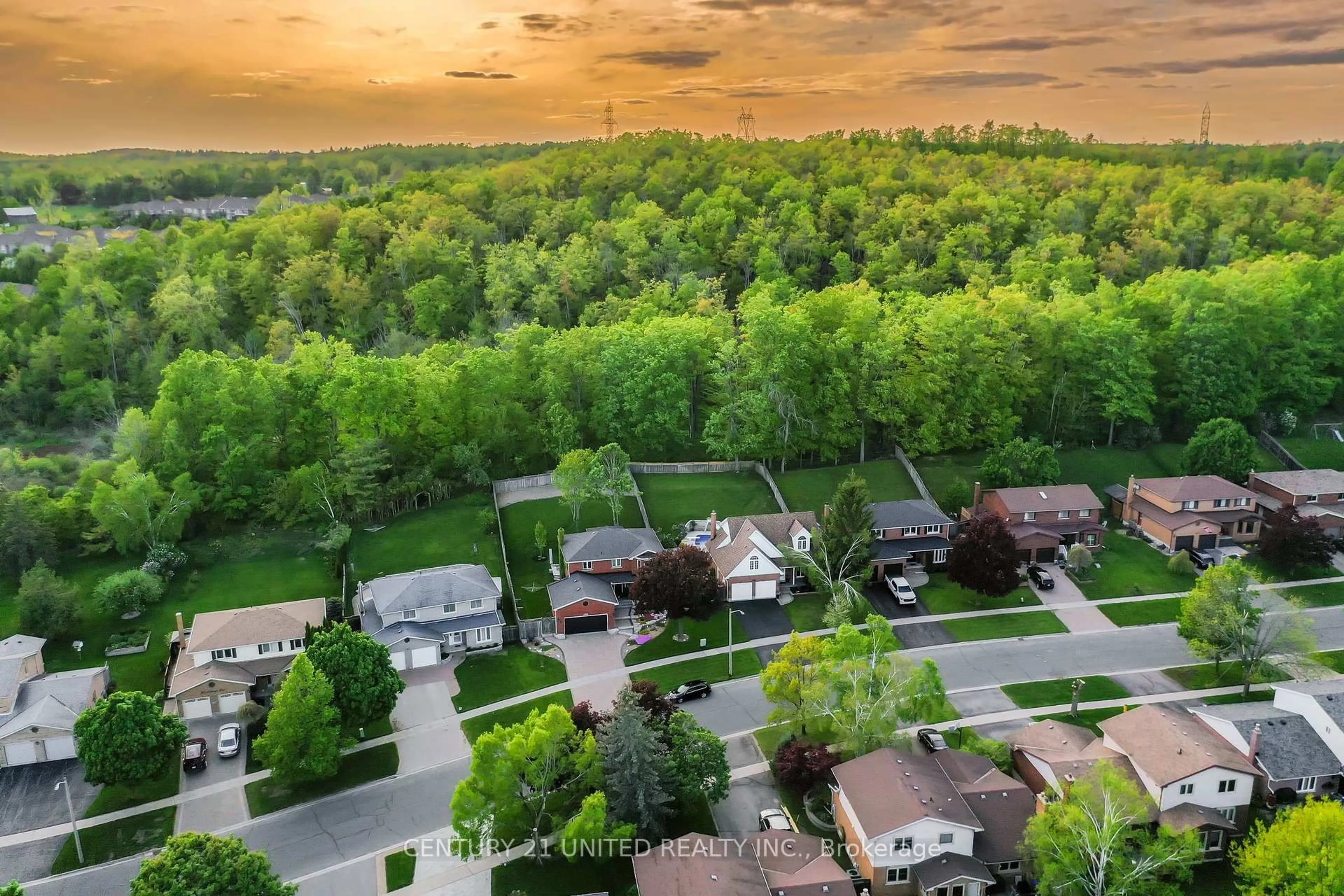 A pic from outside/outdoor area/front of a property/back of a property/a pic from drone, forest/trees view for 1341 Hetherington Dr, Peterborough North Ontario K9L 1X5
