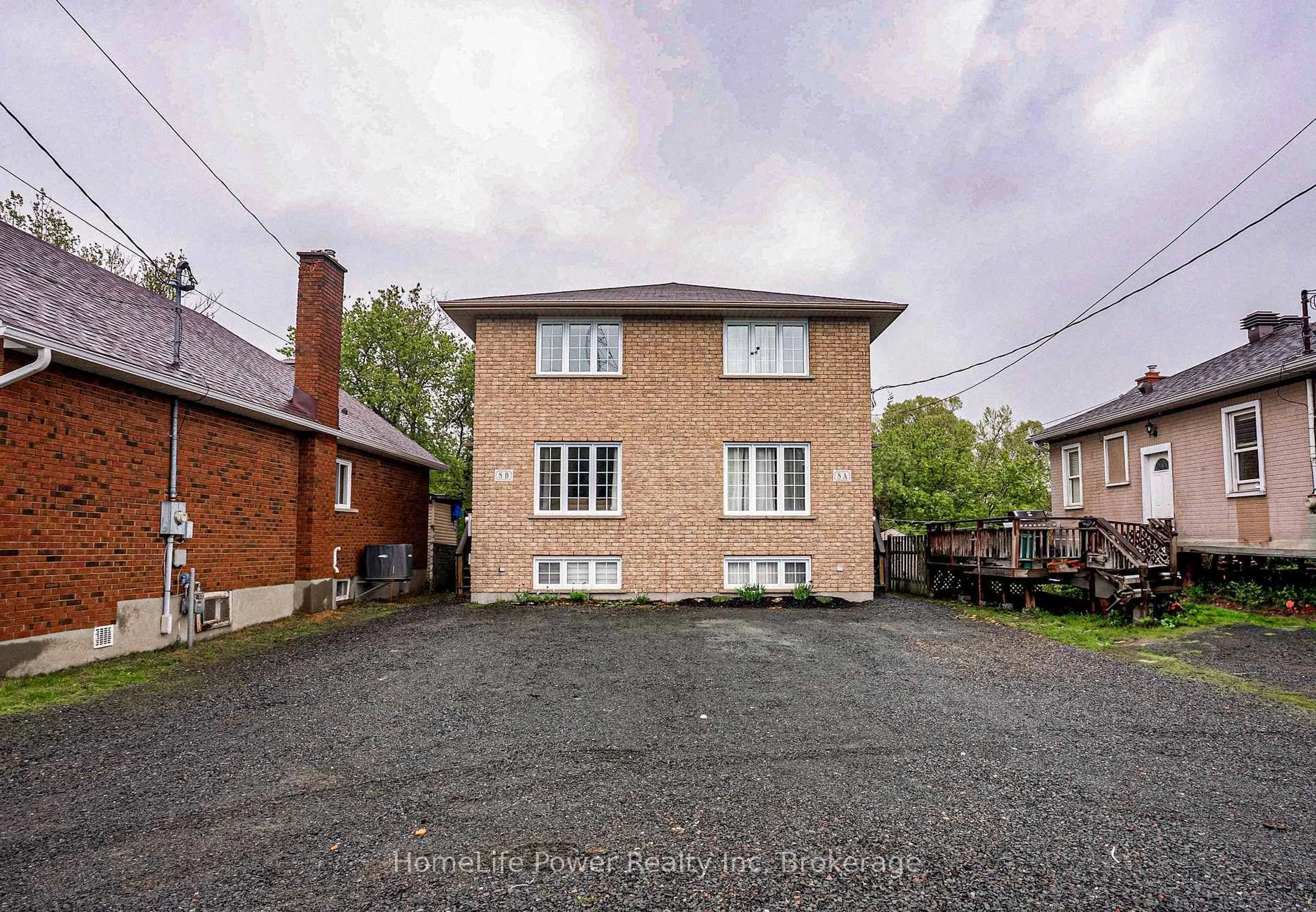 A pic from outside/outdoor area/front of a property/back of a property/a pic from drone, street for 8 Copper St #B, Greater Sudbury Ontario P3E 2C2