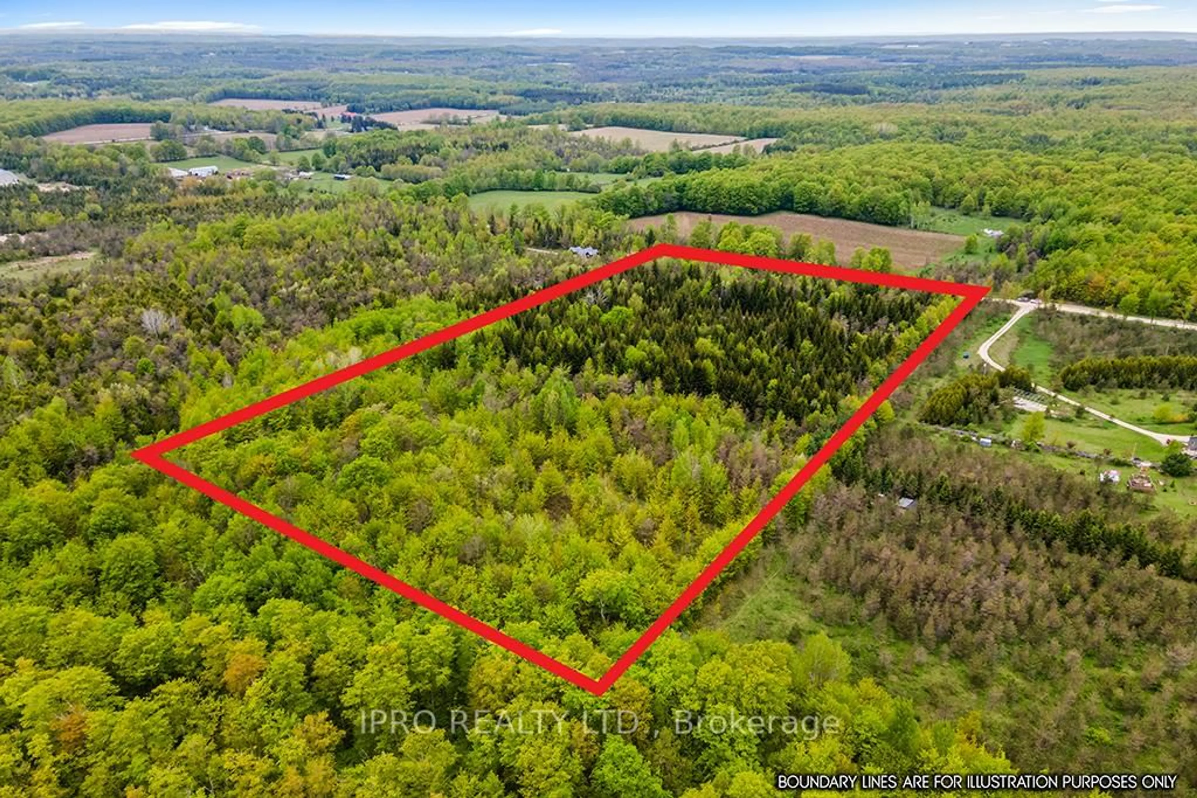 A pic from outside/outdoor area/front of a property/back of a property/a pic from drone, forest/trees view for 604102 Sideroad 60 N/A, Chatsworth Ontario N0H 1C0