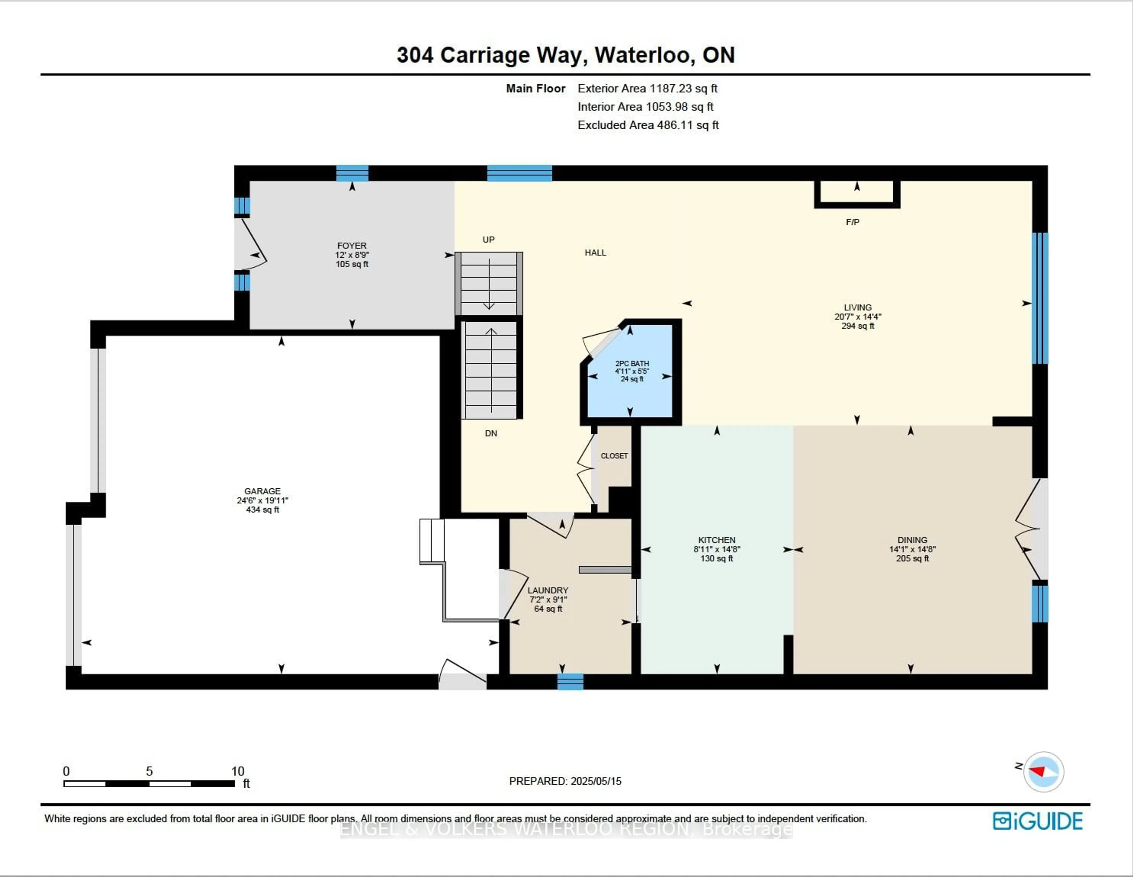 Floor plan for 304 Carriage Way, Waterloo Ontario N2K 0C2