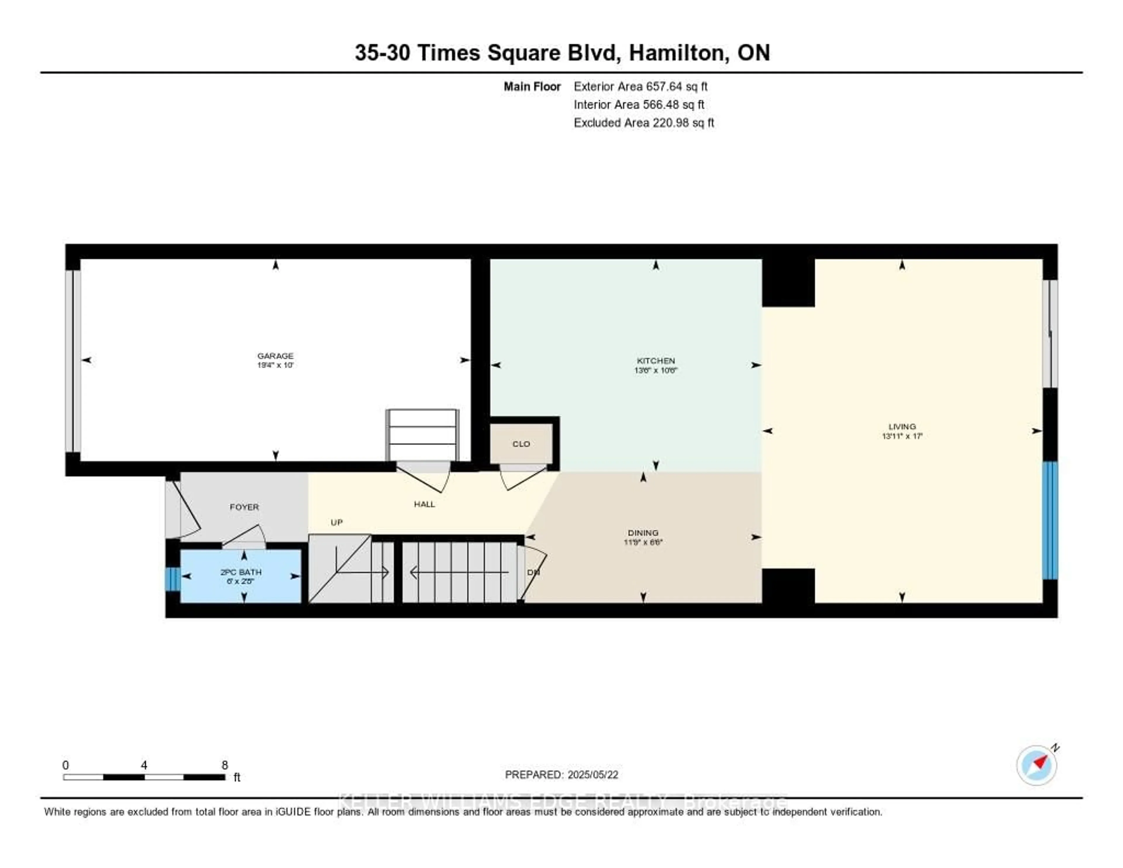 Floor plan for 30 Times Square Blvd #35, Hamilton Ontario L8J 0L8