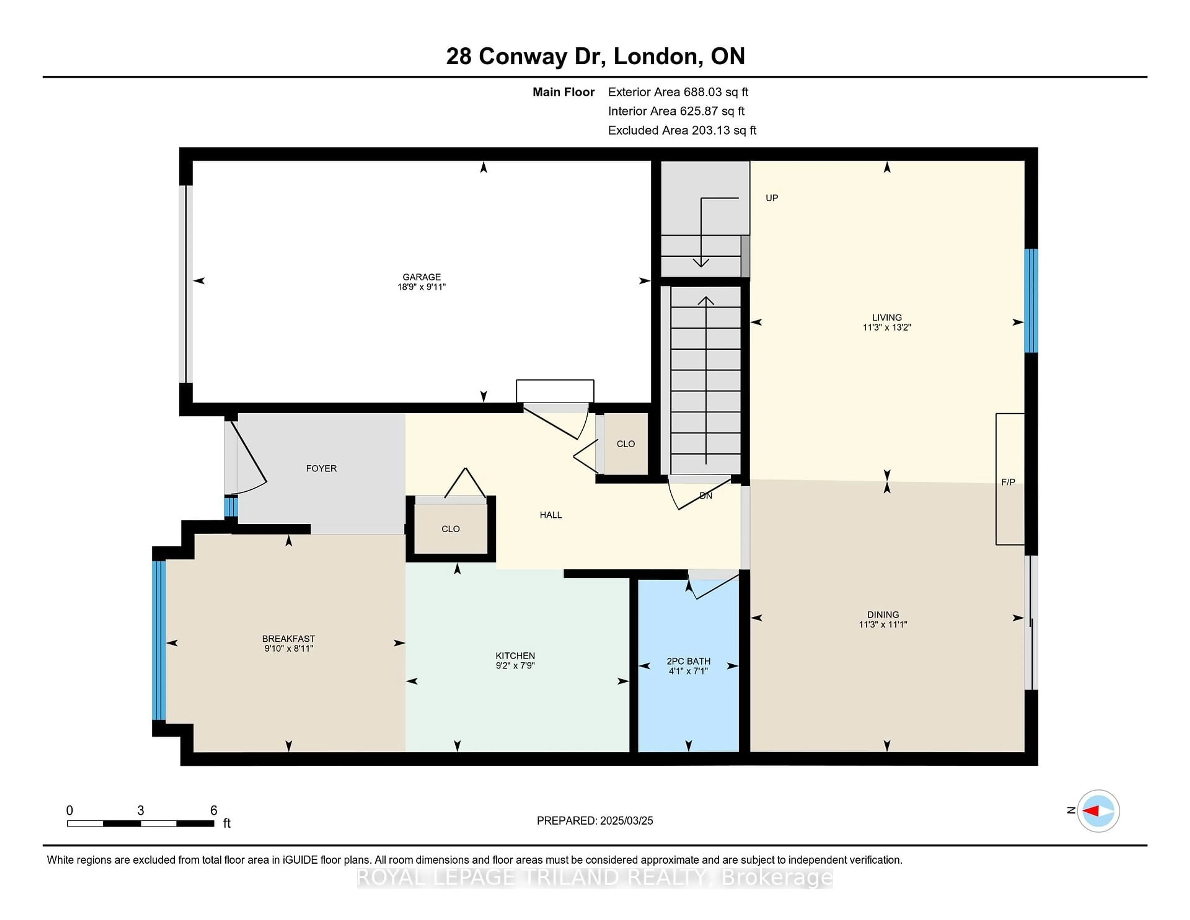 Floor plan for 308 Conway Dr #28, London South Ontario N6E 3N9