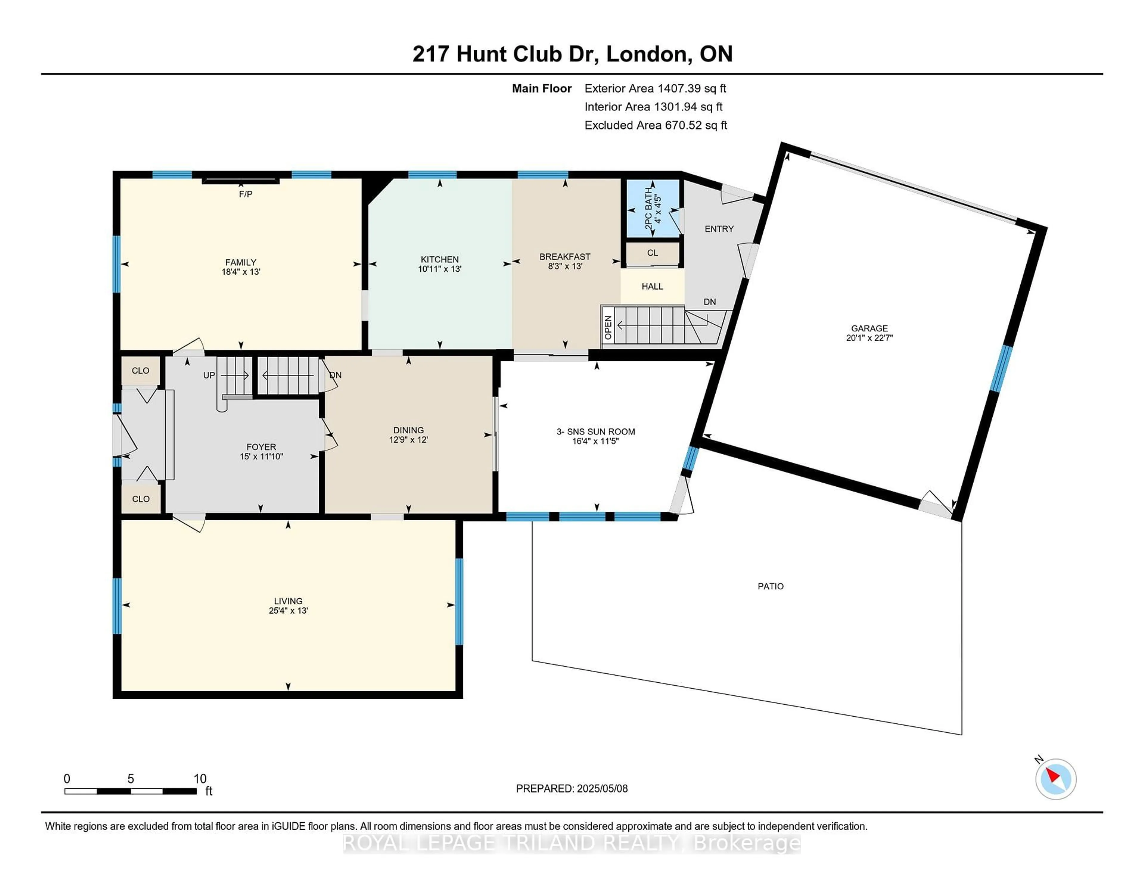 Floor plan for 217 Hunt Club Dr, London North Ontario N6H 3Y8