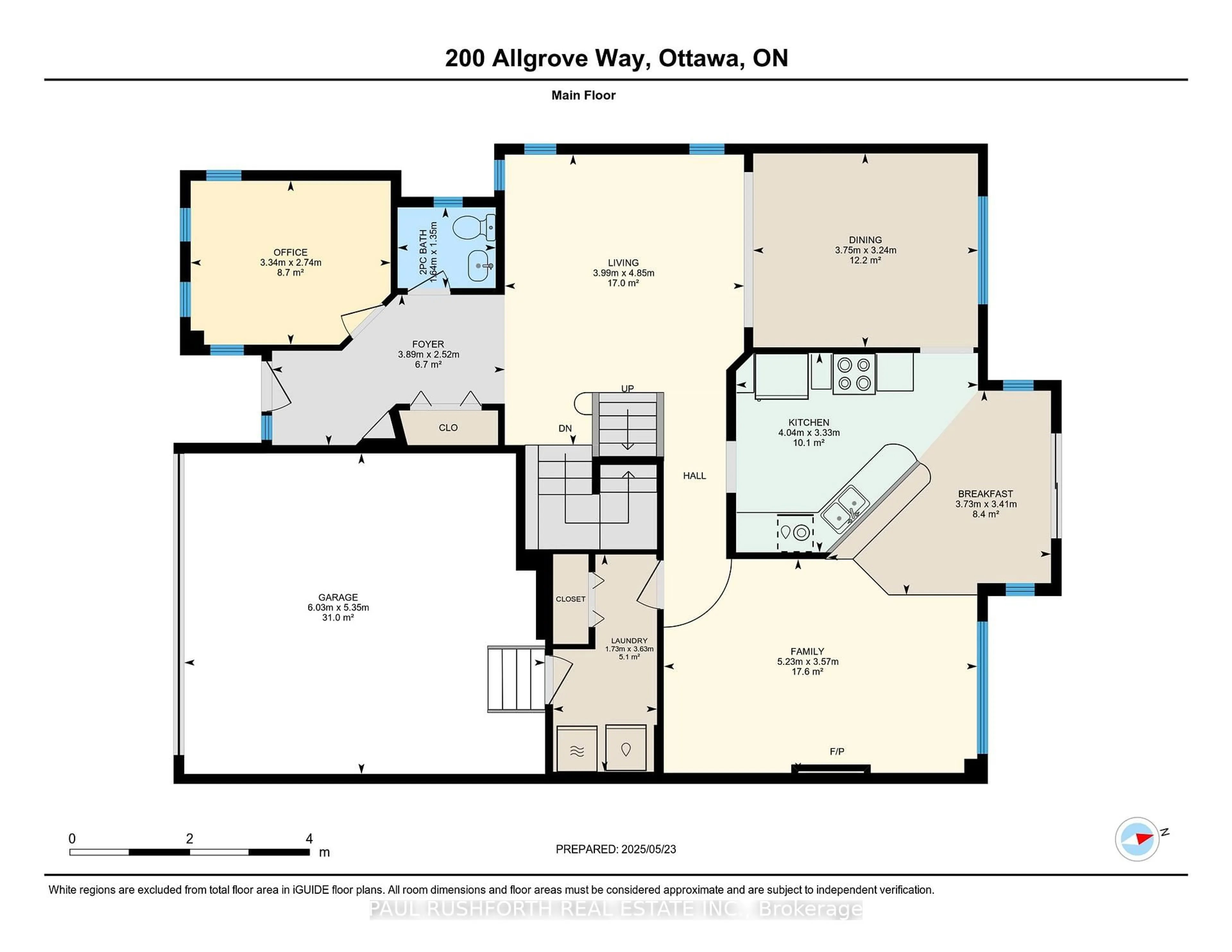 Floor plan for 200 Allgrove Way, Ottawa Ontario K2S 2H7