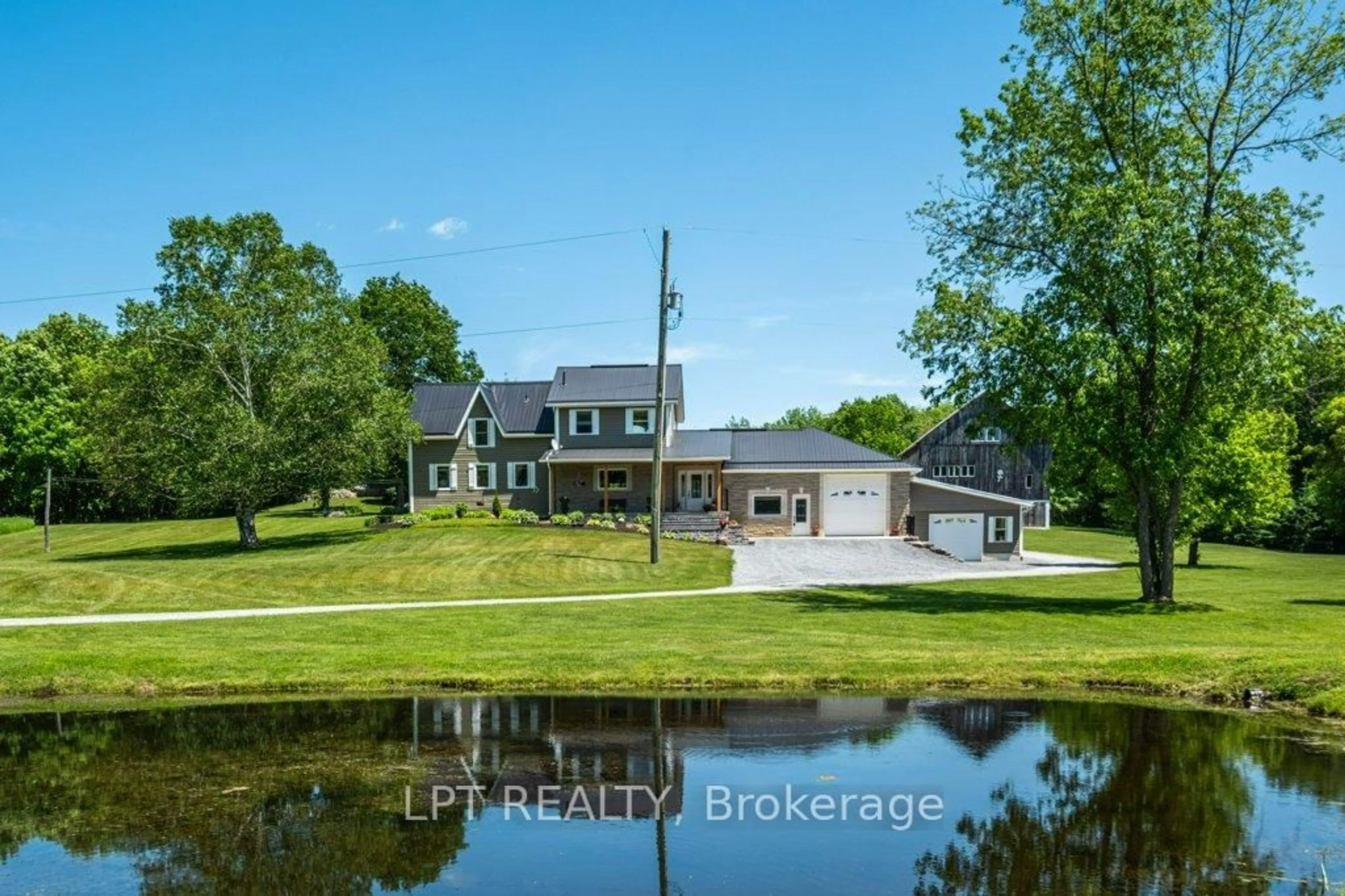 A pic from outside/outdoor area/front of a property/back of a property/a pic from drone, water/lake/river/ocean view for 1758 Forty Foot Rd, Godfrey Ontario K0H 1T0