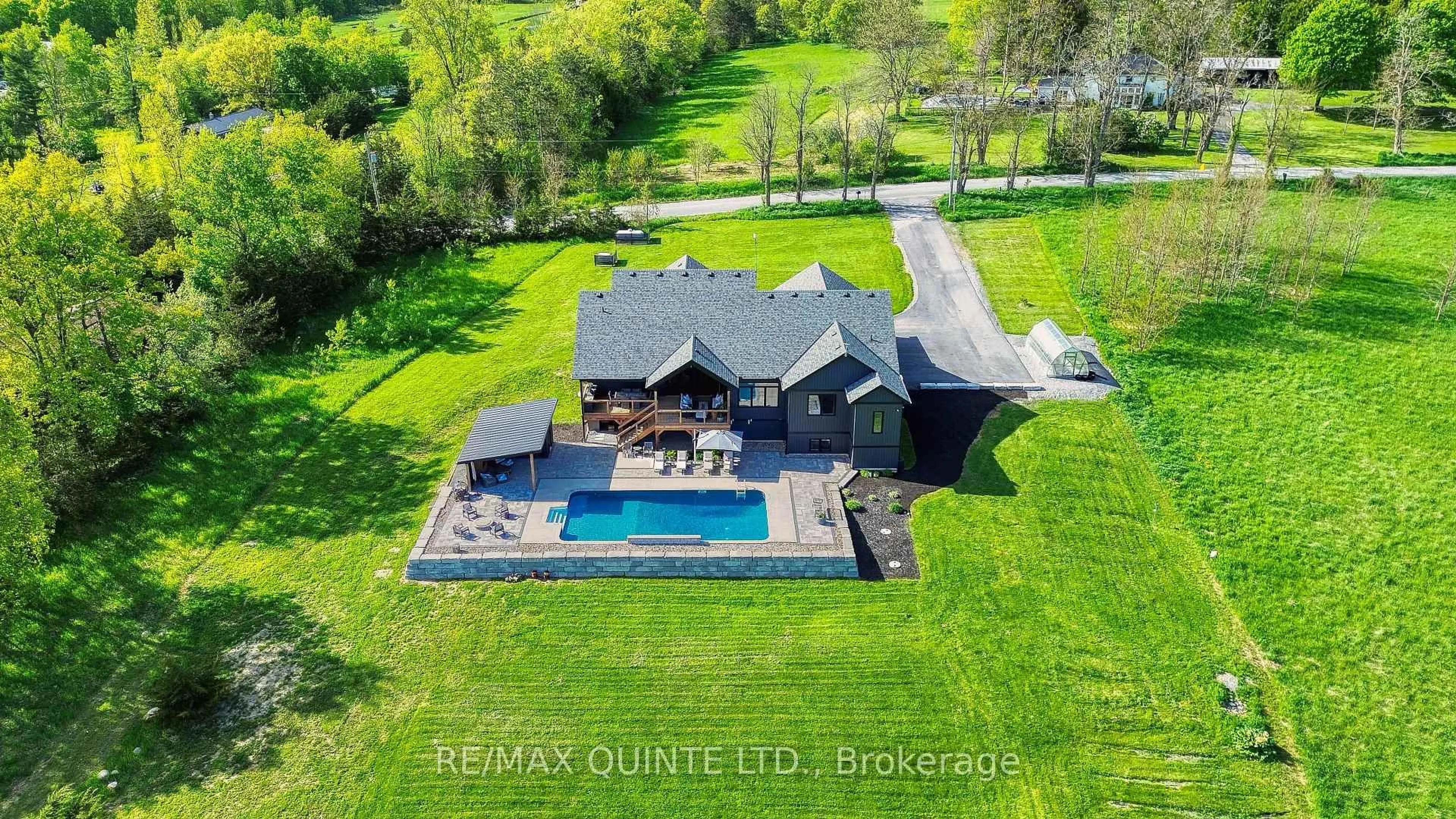 A pic from outside/outdoor area/front of a property/back of a property/a pic from drone, water/lake/river/ocean view for 1707 Fish And Game Club Rd, Hastings Ontario K0K 2C0