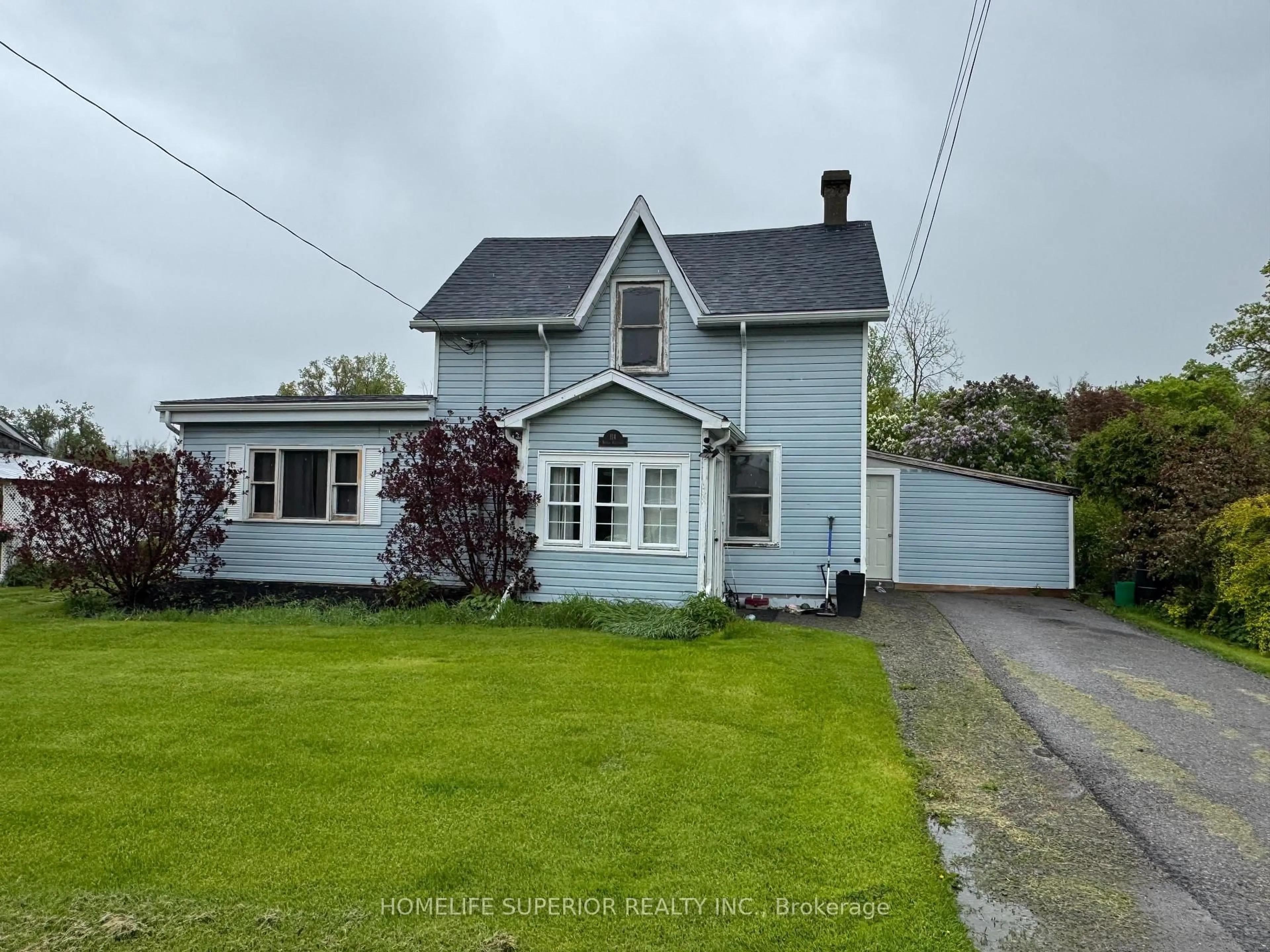 A pic from outside/outdoor area/front of a property/back of a property/a pic from drone, street for 114 Hastings Ave, Limoges Ontario K0K 2M0