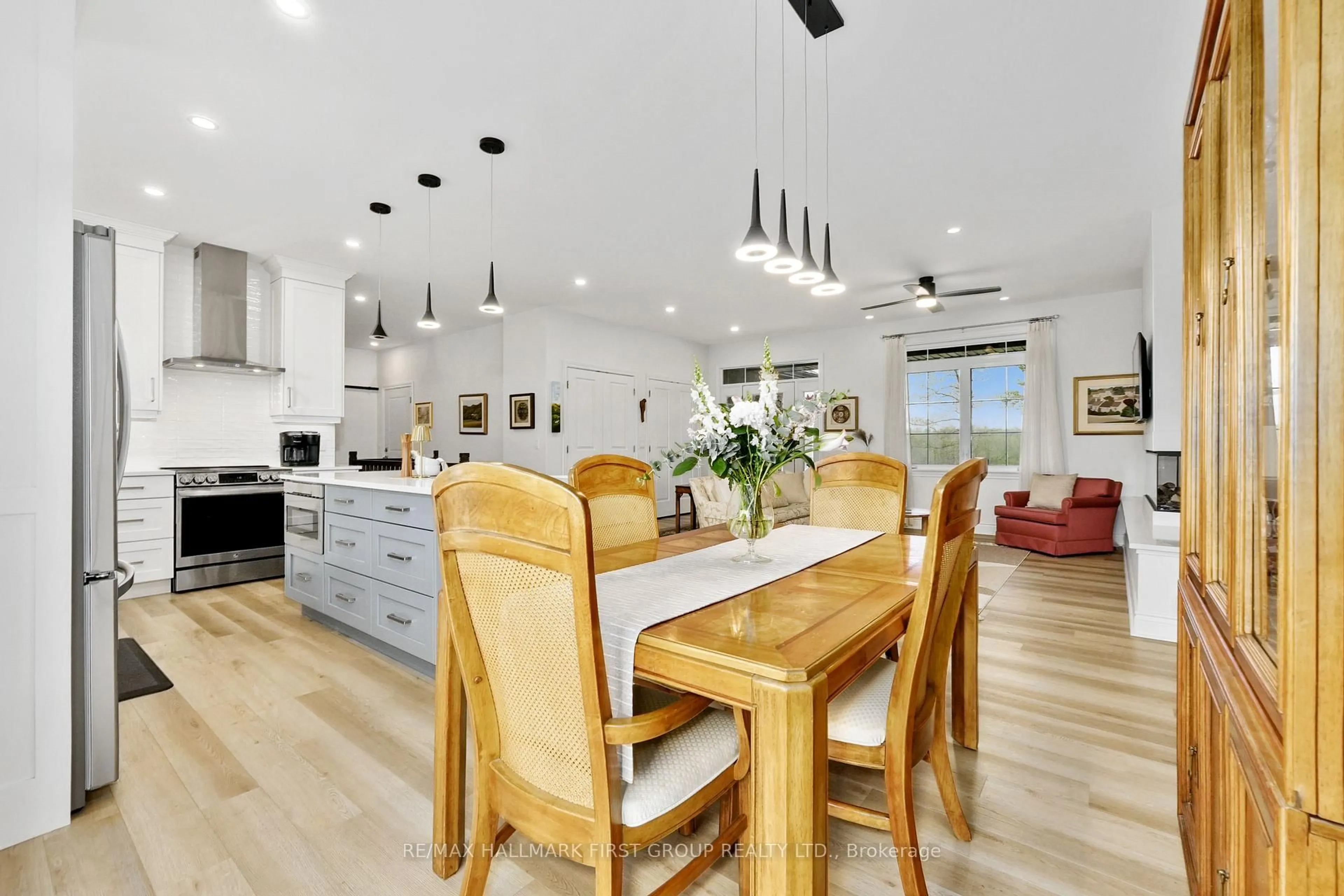 Open concept kitchen, wood/laminate floor for 126 Mercer Lane, Alnwick/Haldimand Ontario K0K 2G0